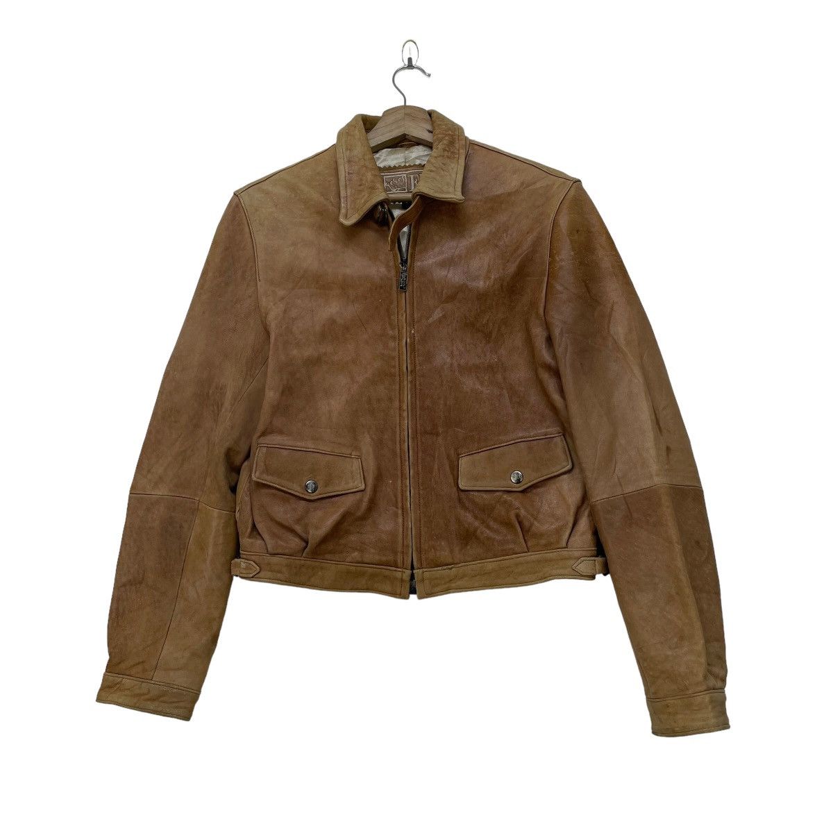 EB Denim × Japanese Brand Genuine Leather EB Jacket Riri Zipper Size M / US 6-8 / IT 42-44 - 1 Thumbnail