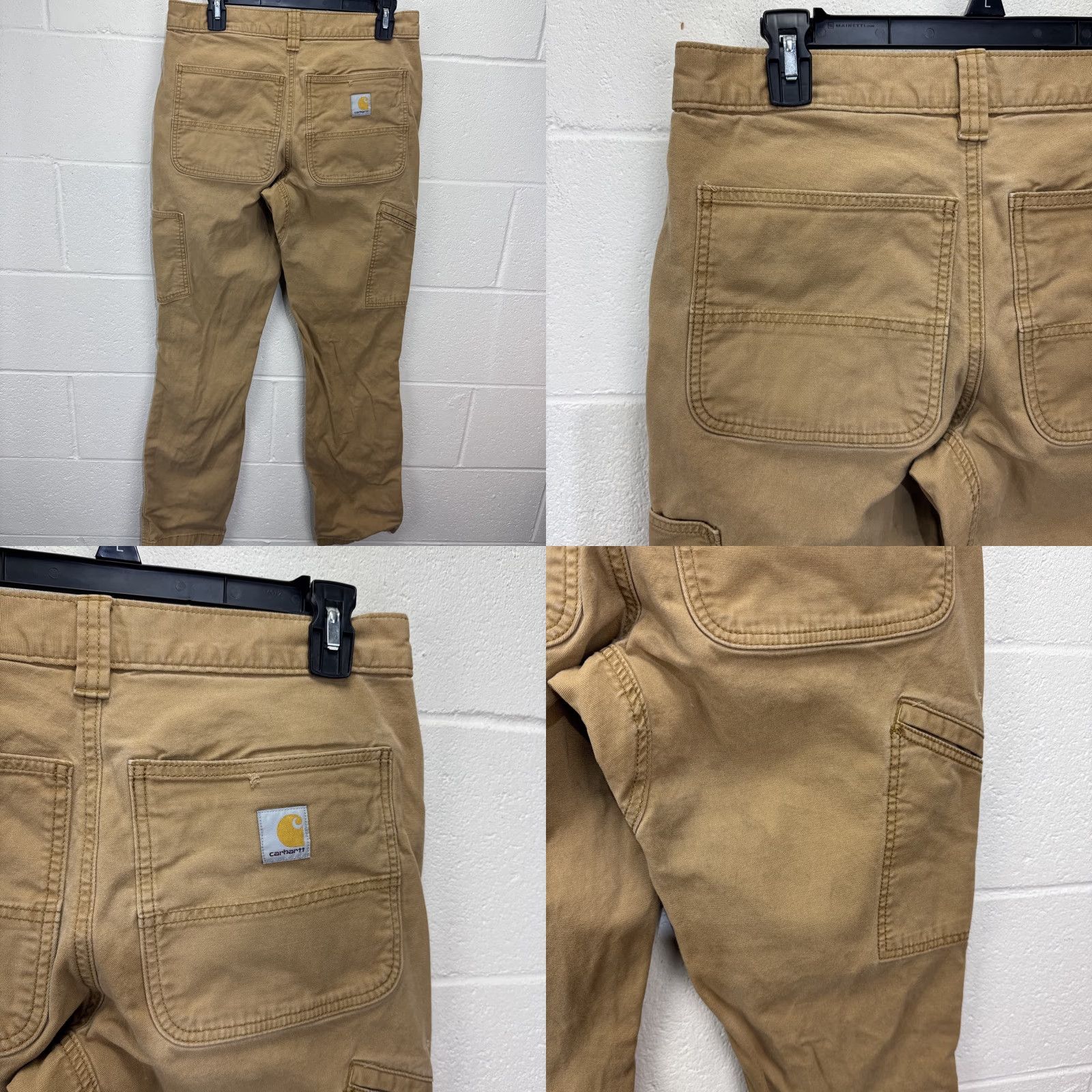 Carhartt Carhartt Rugged Flex Canvas Pants Mens 31x34 Brown Relaxed Fit Double Knee Stretch Workwear Size US 31 - 8 Thumbnail