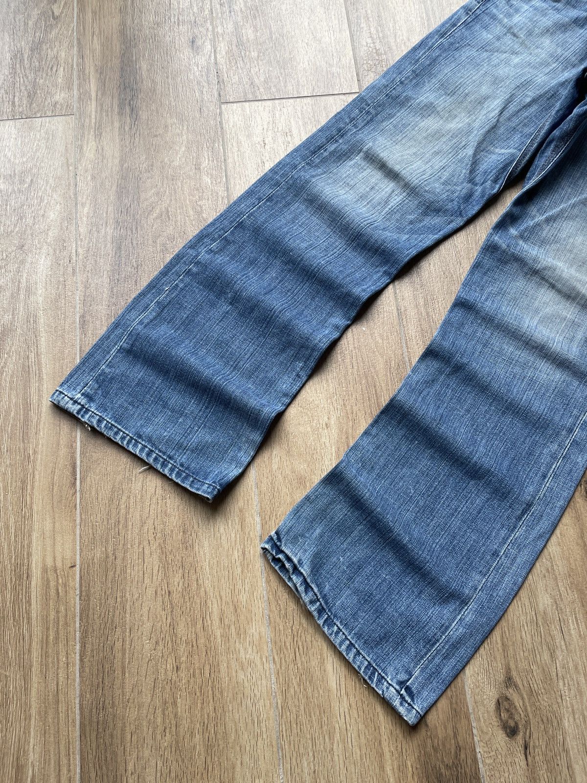 Vintage Vintage Flared Jeans Avant Garde Mud Washed Faded Baggy Slim Size US 32 / EU 48 - 2 Thumbnail