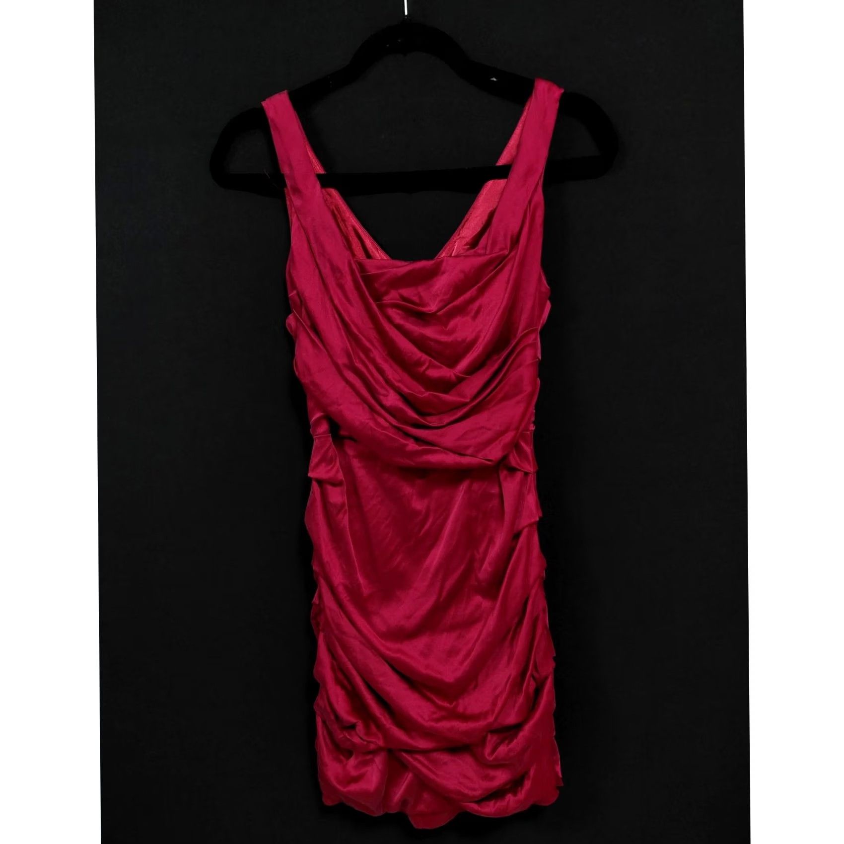 Express EXPRESS Silk Blend Dress Pink Solid Sleeveless Knee Length Size 2 Womens V-Neck Party Cocktail Dress Size XS / US 0-2 / IT 36-38 - 2 Thumbnail
