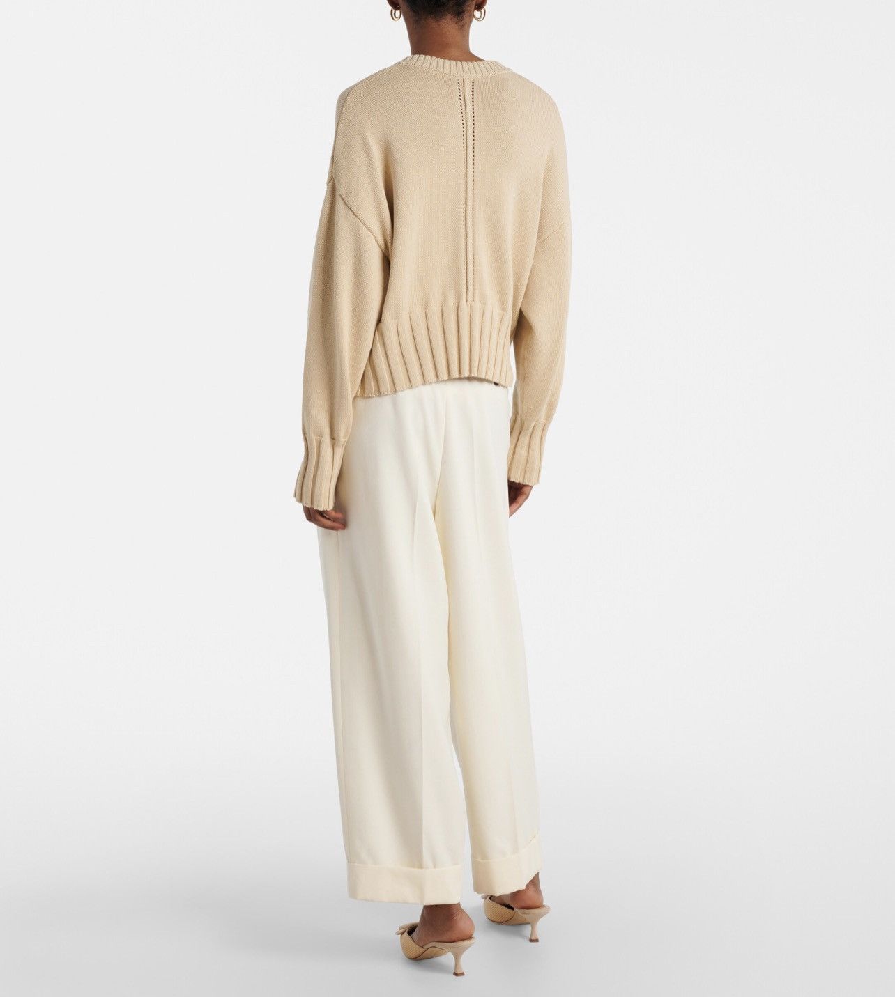 Altuzarra Altuzarra Natural Cotton And Silk-Blend Cardigan size L Size L / US 10 / IT 46 - 5 Thumbnail