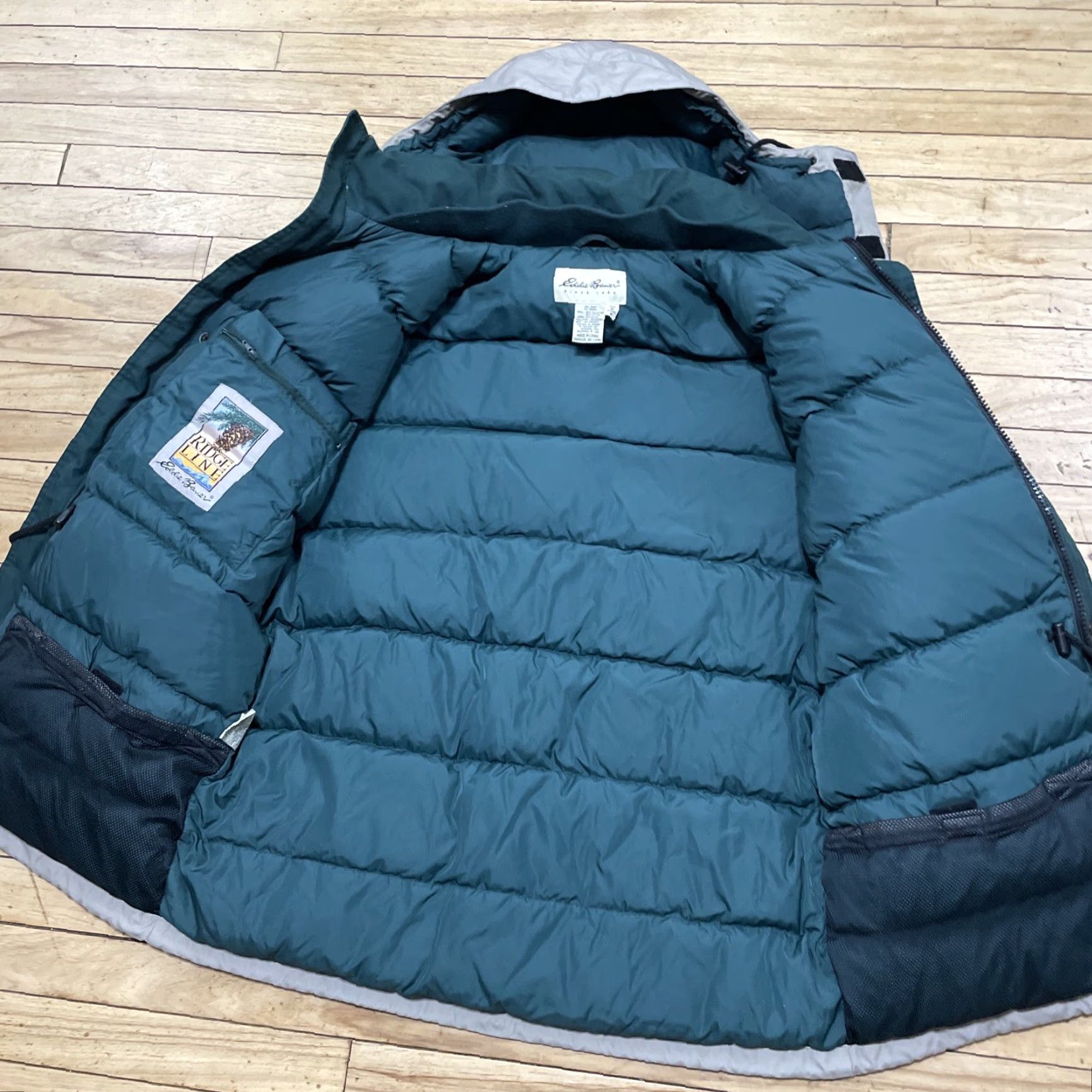 Eddie Bauer Vtg Eddie Bauer Goose Down Puffer Parka Jacket Men M Quilt Hood Khaki Ridge Line Jacket Size US M / EU 48-50 / 2 - 4 Thumbnail