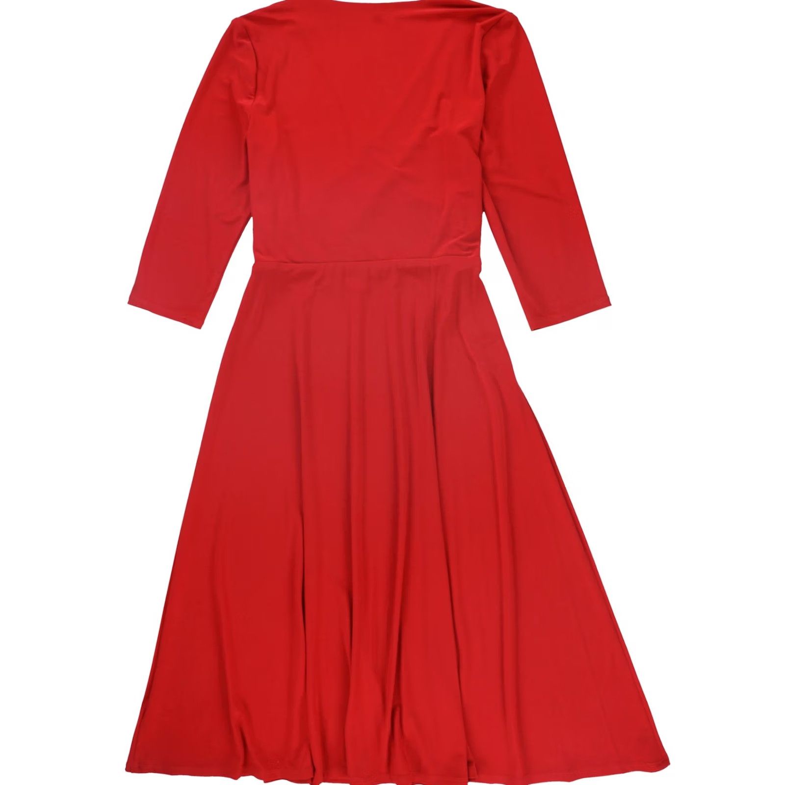 Ralph Lauren Ralph Lauren Solid Jersey Surplice Dress Self Belt brightred 6 Womens Size M / US 6-8 / IT 42-44 - 2 Thumbnail