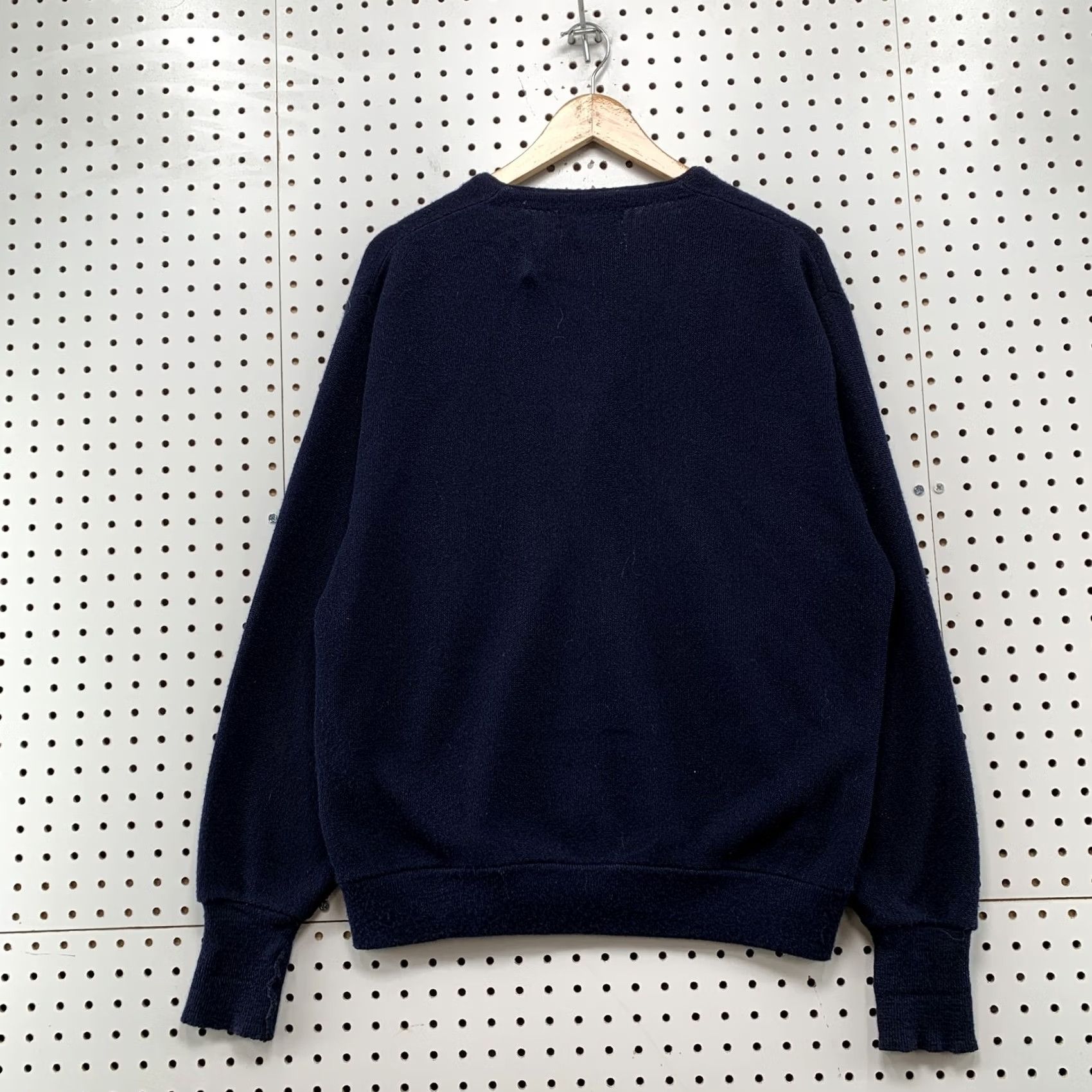 Vintage VINTAGE Steeplechase Sweater Cardigan Mens XL Navy Blue Button Up V Neck USA Size US XL / EU 56 / 4 - 7 Thumbnail
