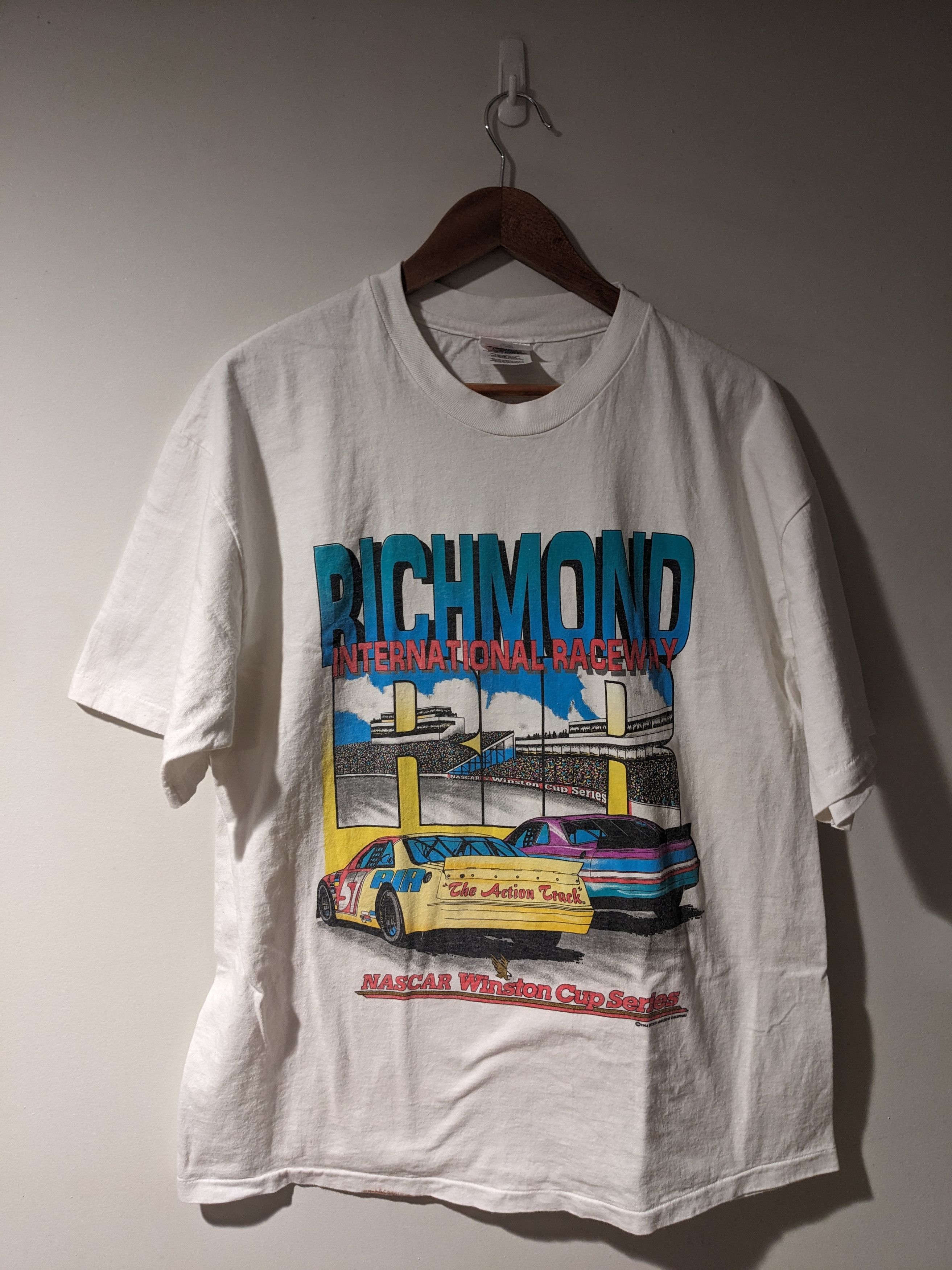 NASCAR × Vintage Vintage 1994 Nascar Winston Cup Series Richmond T-Shirt Size US XL / EU 56 / 4 - 1 Thumbnail