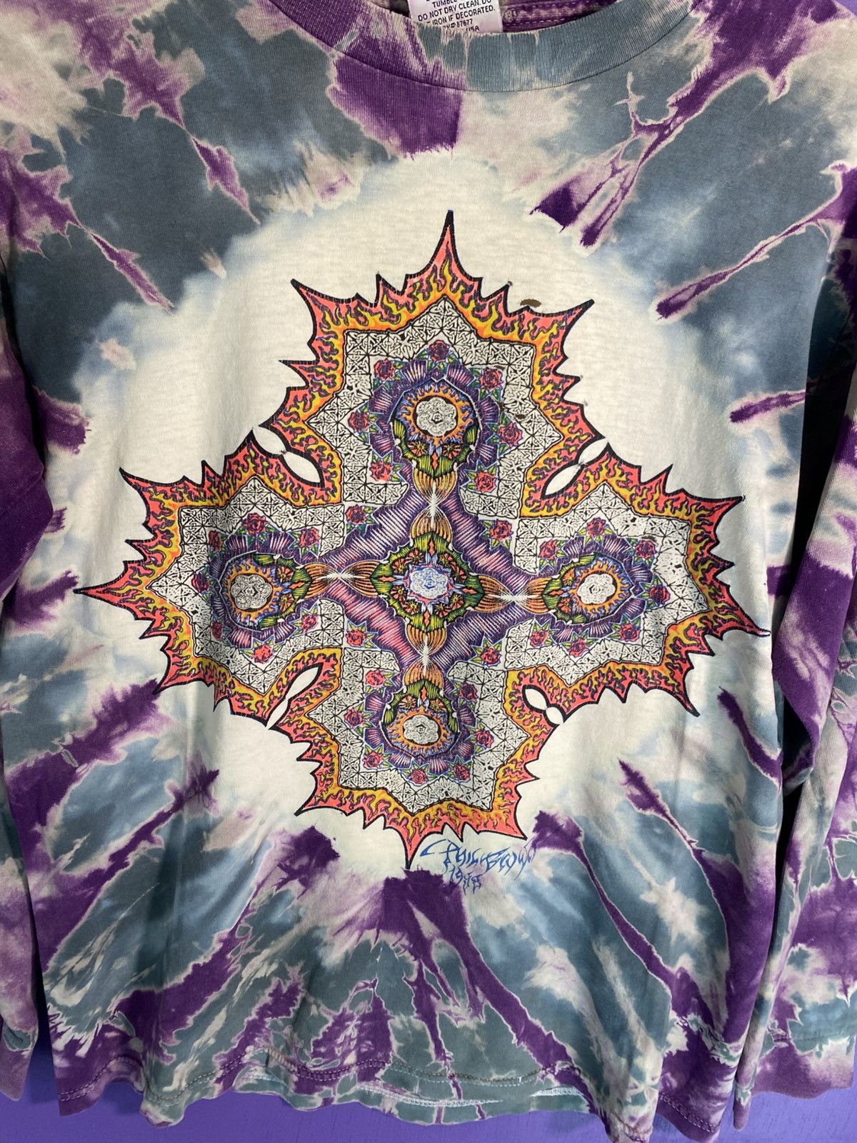Arts & Science Vintage 1988 Fractal iridescent long-sleeve art tee Size US M / EU 48-50 / 2 - 3 Thumbnail