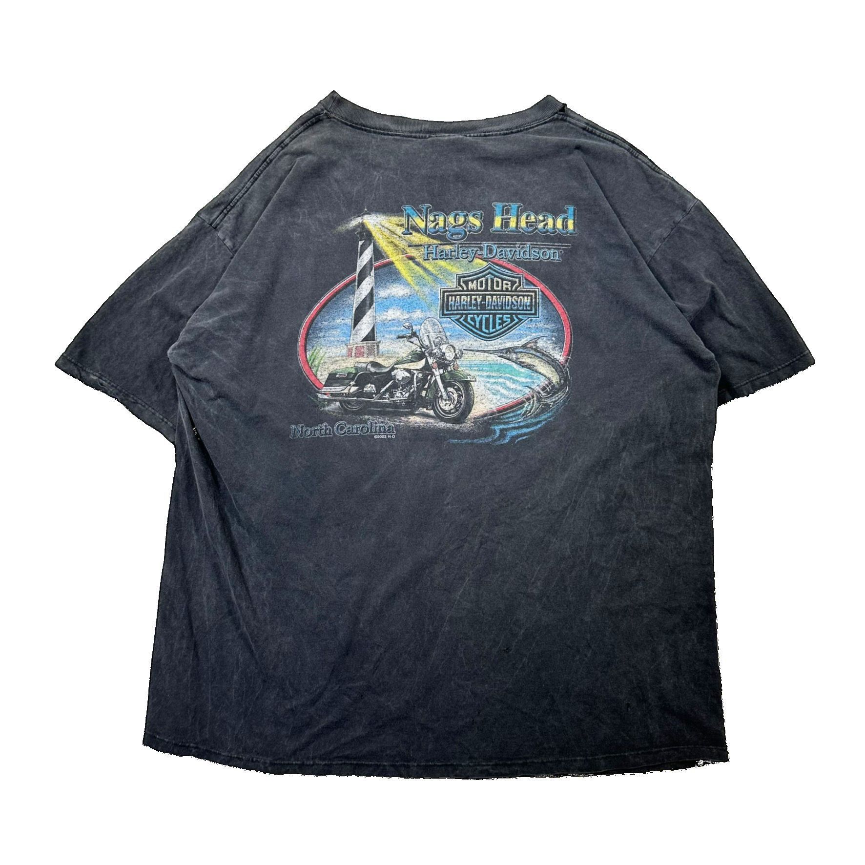 Vintage Vintage 00s Harley Davidson North Carolina Graphic T Shirt Size US XXL / EU 58 / 5 - 3 Thumbnail