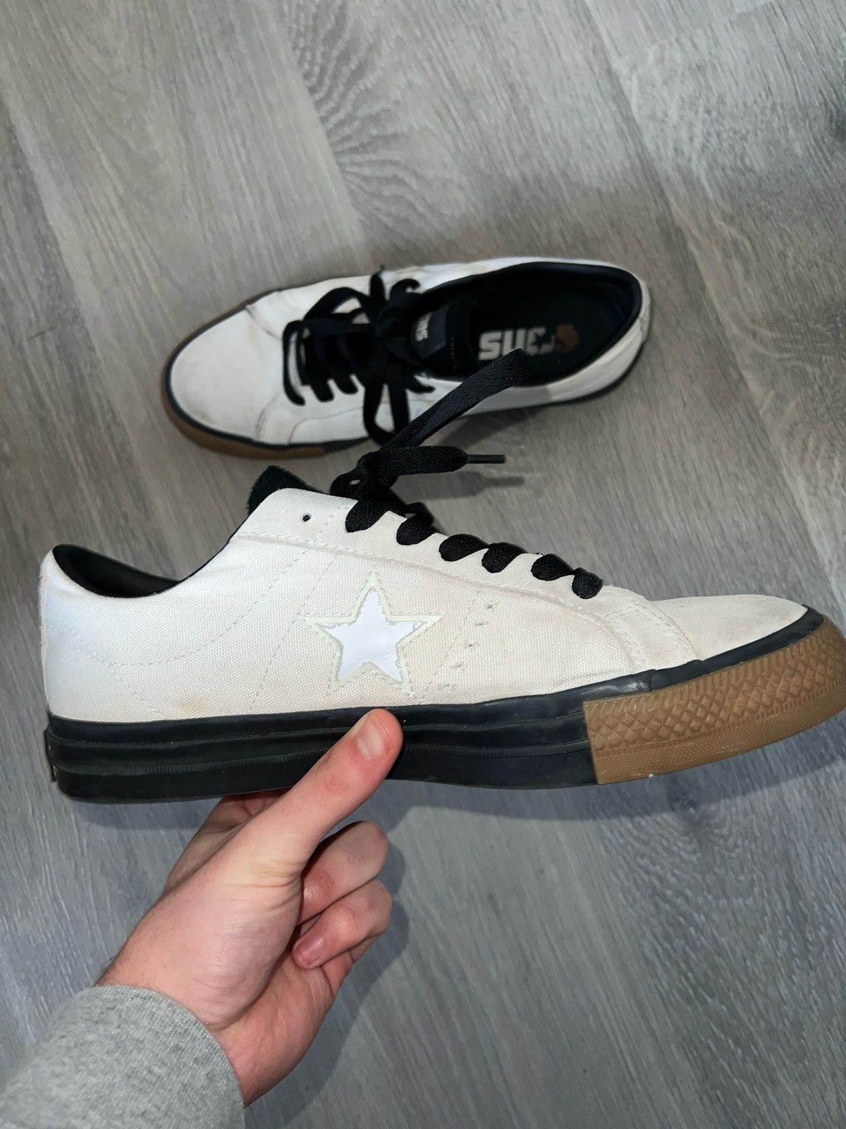 Carhartt Wip × Converse Converse Carhartt WIP x One Star Pro Cons Low 'White Black' Size US 9.5 / EU 42-43 - 2 Thumbnail