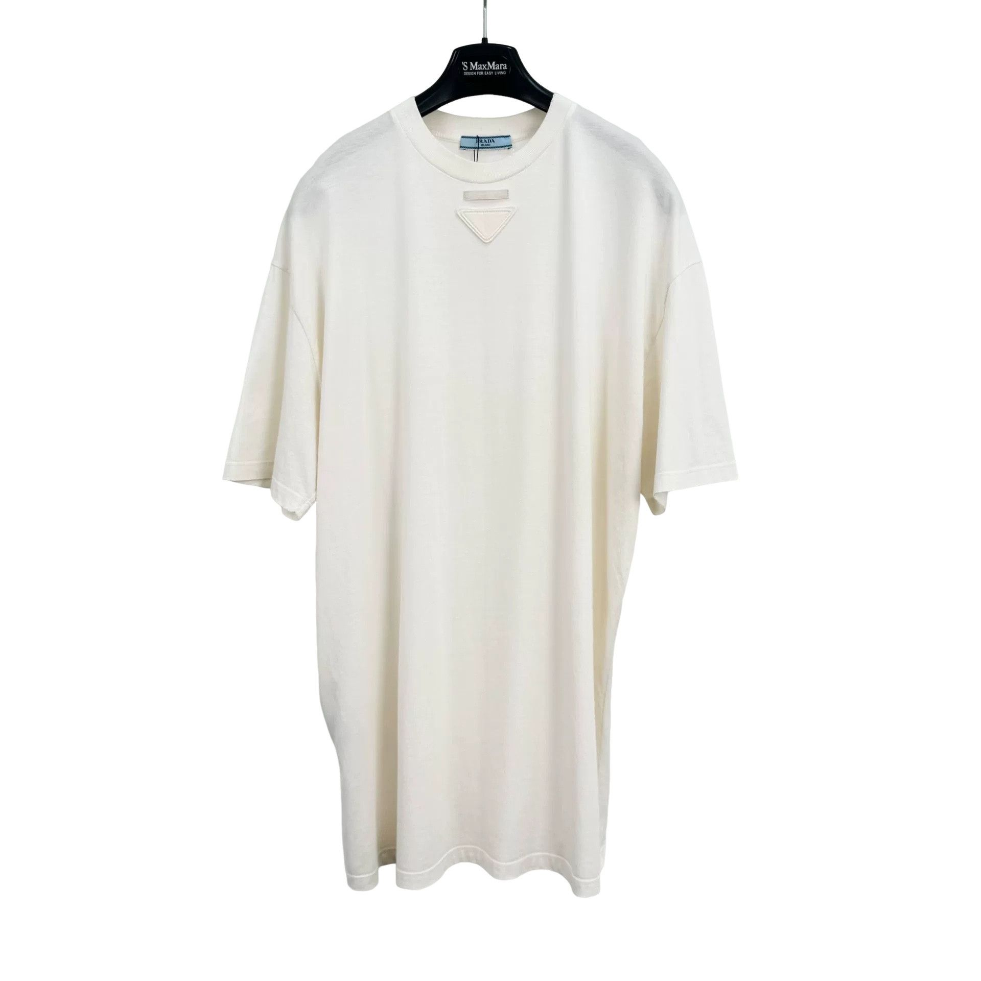 Prada Prada Distressed Collar Triangle Logo T-Shirt XS Size US XS / EU 42 / 0 - 1 Thumbnail