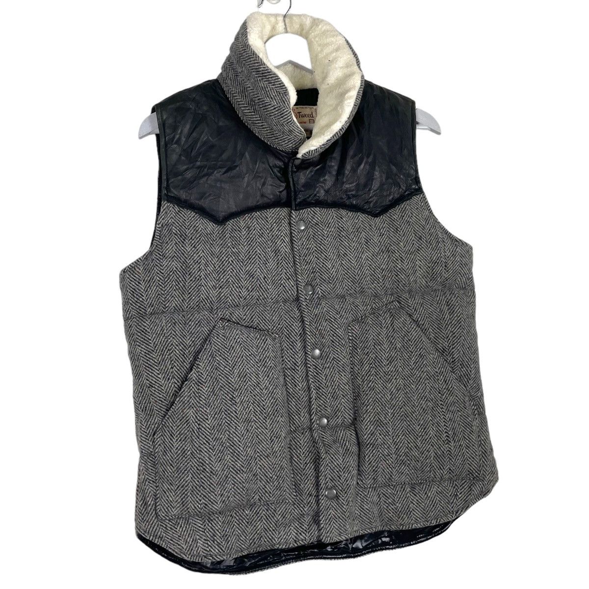 Designer × Harris Tweed 💥HARRIS TWEED PUFFER TANKTOP JACKET Size US M / EU 48-50 / 2 - 3 Thumbnail