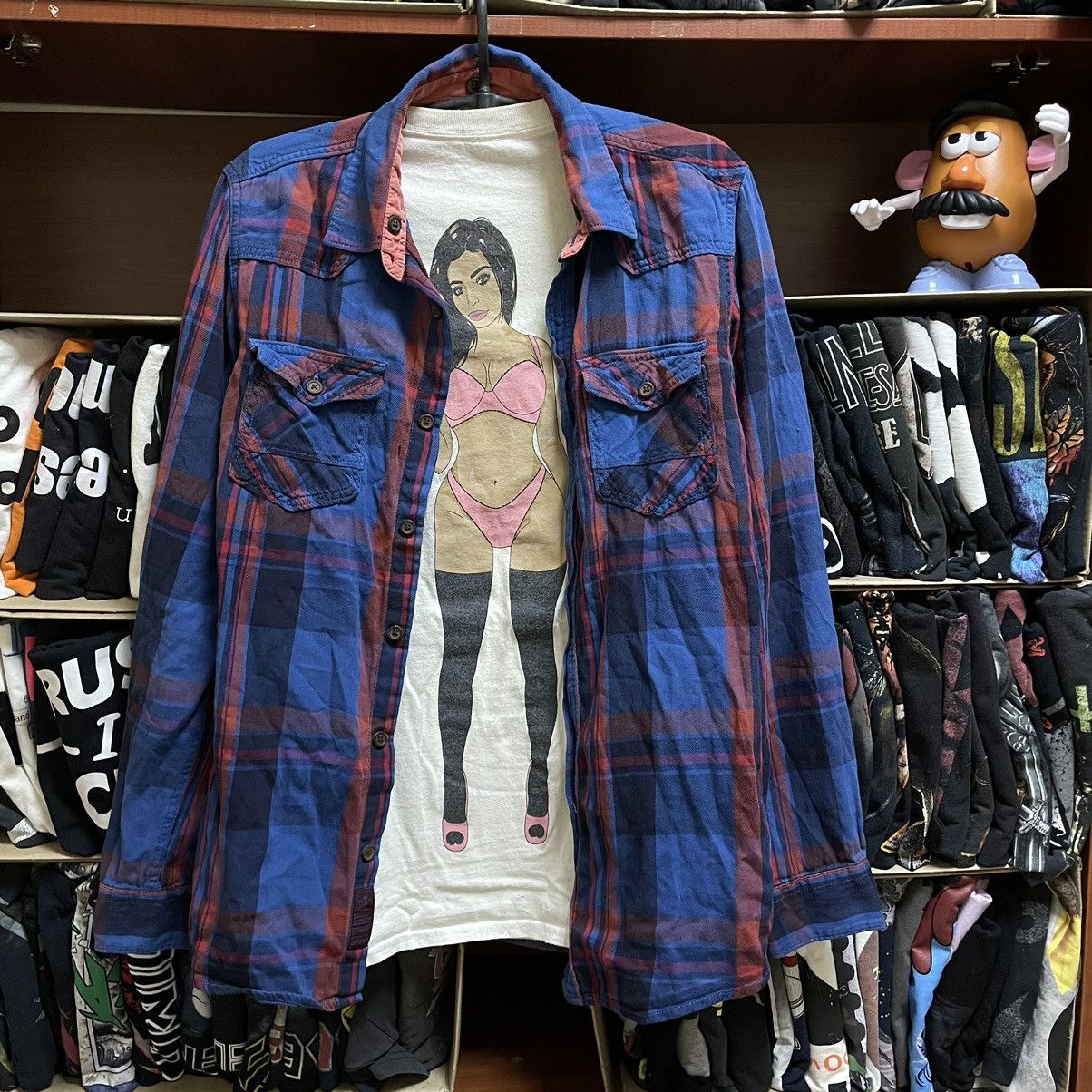 Vintage Vintage 90s Plaid Chore Shirt Grunge Streetwear Cropped S Size US S / EU 44-46 / 1 - 2 Thumbnail