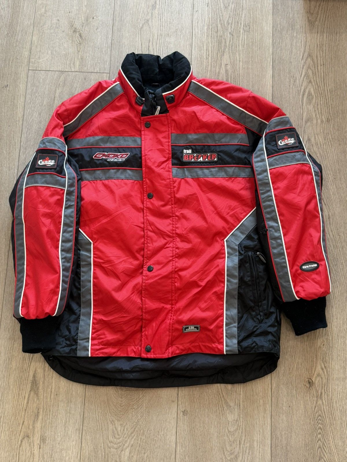 CHOKO Trail Breaker Snowmobile Red Jacket Quilted Puffer