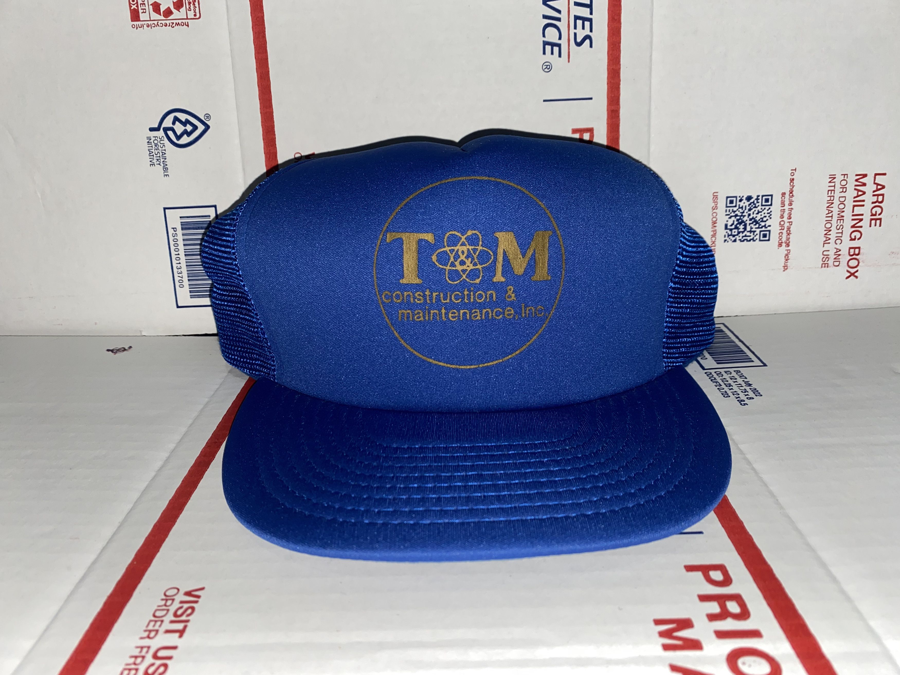 Vintage T&M Maintenance Construction inc. Trucker hat Snapback Cap Size ONE SIZE - 1 Thumbnail