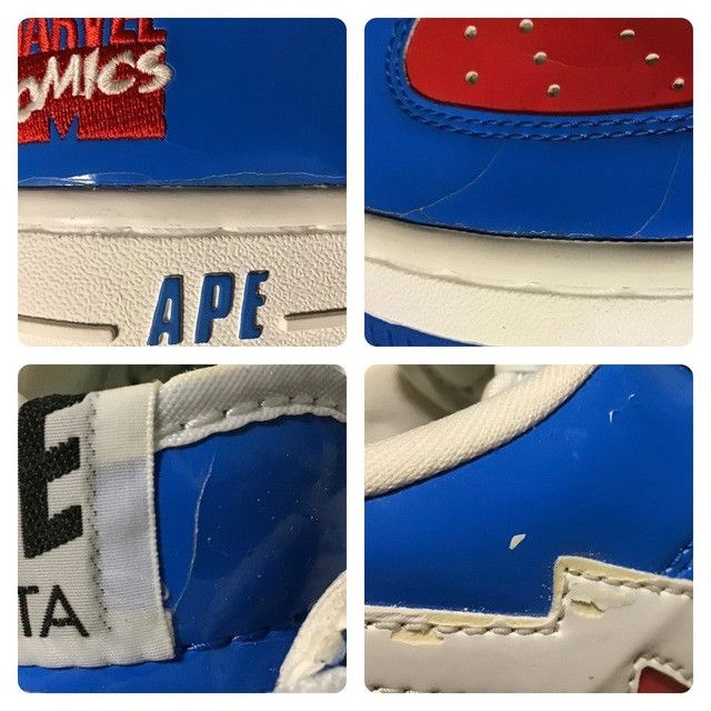 Bape × Marvel Comics × Nigo 2005 Marvel Comics Patent Leather BAPE STA Sneakers NIGO APE Size US 8.5 / EU 41-42 - 8 Thumbnail