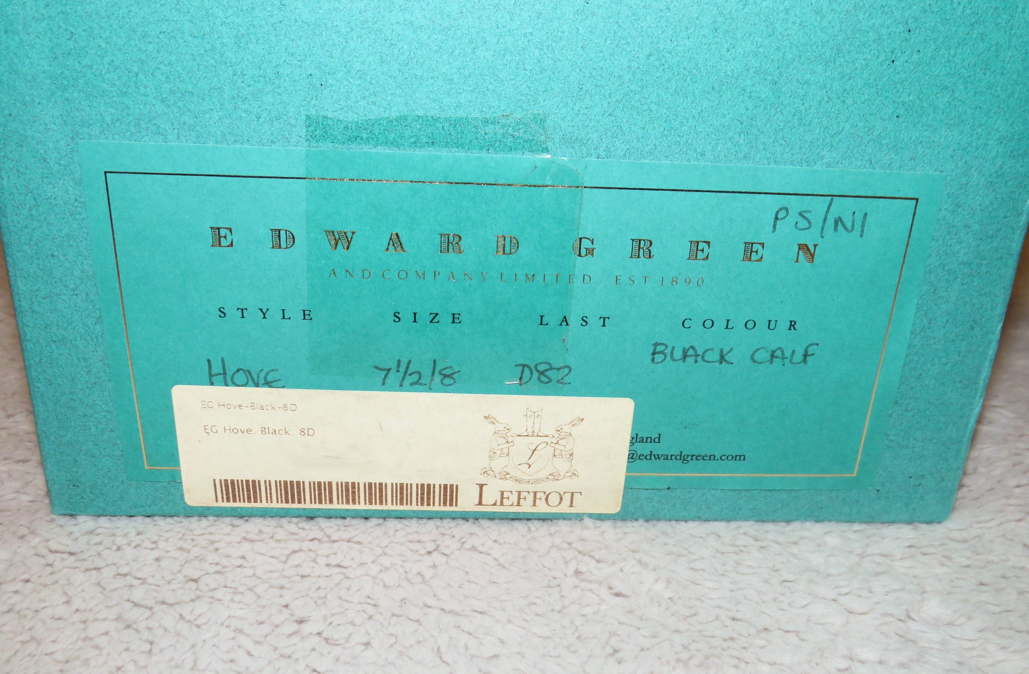 Edward Green Hove Black Calf Leather Balmoral Monk Straps 8D NWB Size US 8 / EU 41 - 14 Thumbnail
