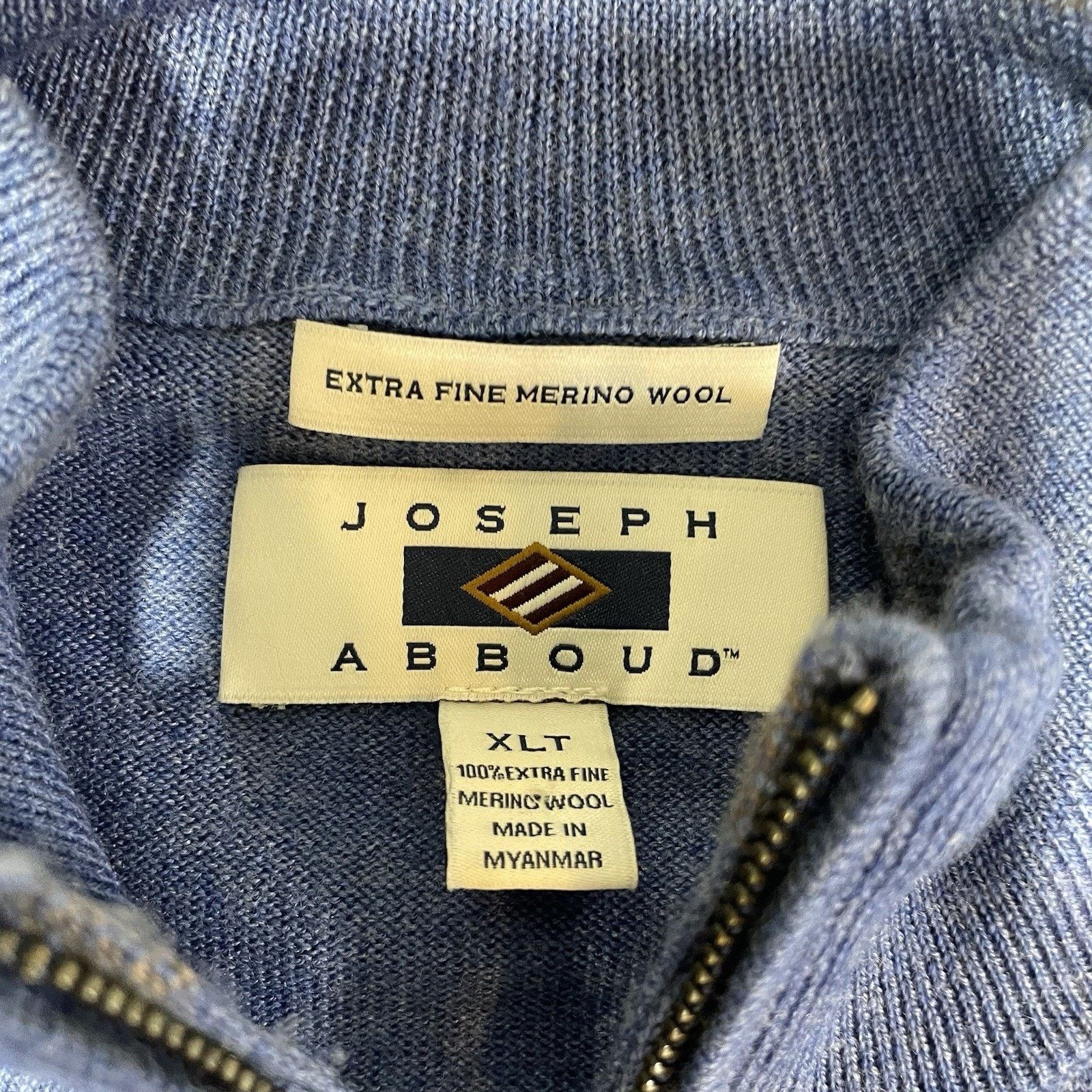 Joseph Abboud Joseph Abboud Merino Wool Mens XL T 1/4 Zip Pullover Sweater Size US XL / EU 56 / 4 - 3 Thumbnail