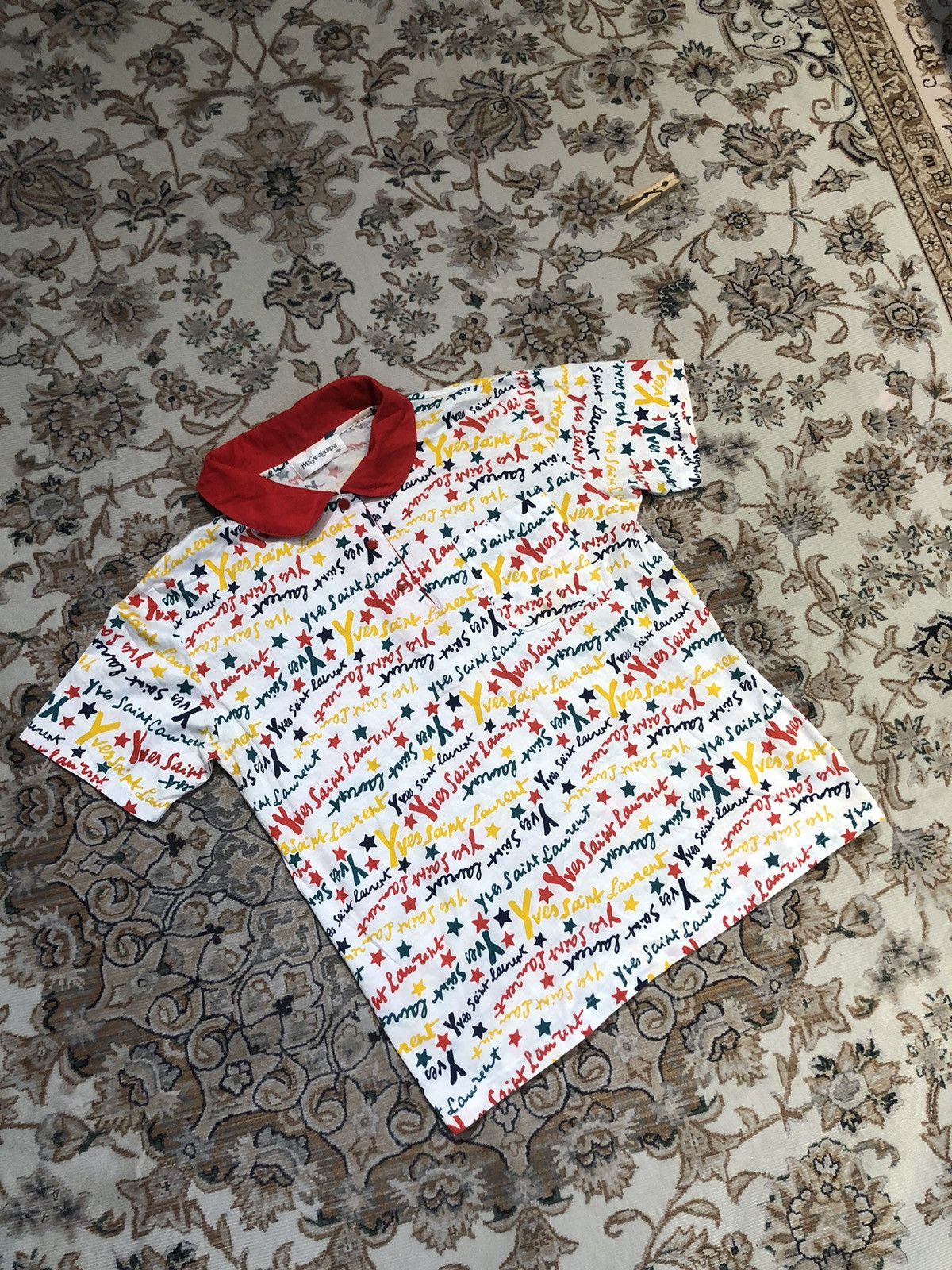 Yves Saint Laurent YVES SAINT LAUREN FULL PRINT POLO TEES Size US XS / EU 42 / 0 - 1 Thumbnail