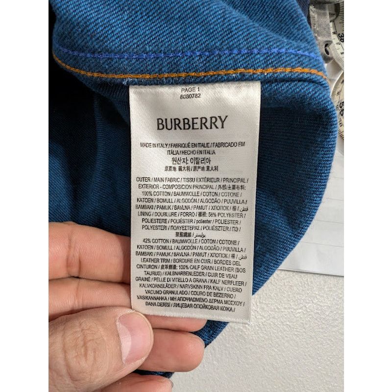 Burberry o1rshd1 Denim Shirt in Indigo Blue Size US S / EU 44-46 / 1 - 15 Thumbnail