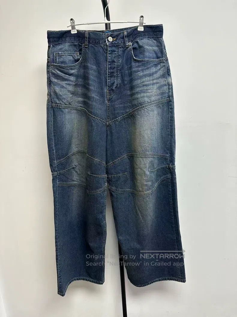 Balenciaga Balenciaga size XS Loose fit zipper denim pants blue Size US 27 - 1 Thumbnail
