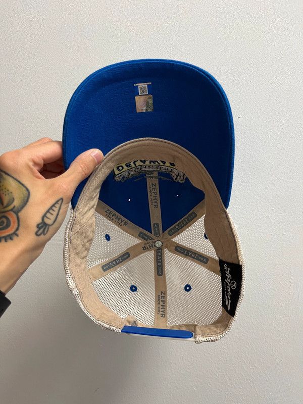 Zephyr Delaware Blue Hens Logo Embroidery Snapback Trucker Cap Size ONE SIZE - 5 Thumbnail
