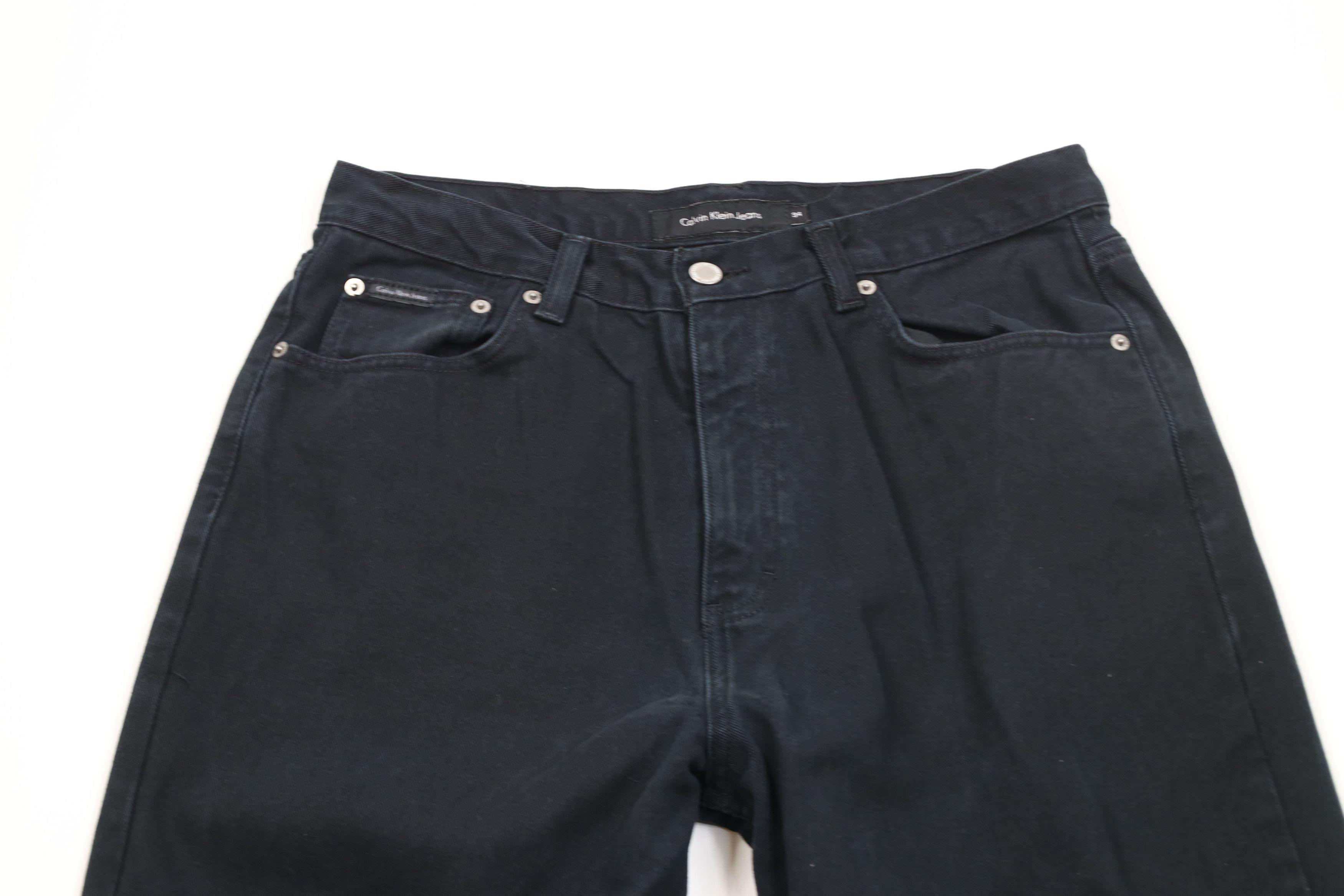 Calvin Klein × Vintage Vintage 90s Calvin Klein Spell Relaxed Fit Denim Jeans Black Size US 34 / EU 50 - 2 Thumbnail