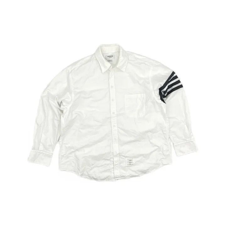 Thom Browne Thom Browne Classic White Long Sleeve Shirt -2507 Size US M / EU 48-50 / 2 - 8 Thumbnail