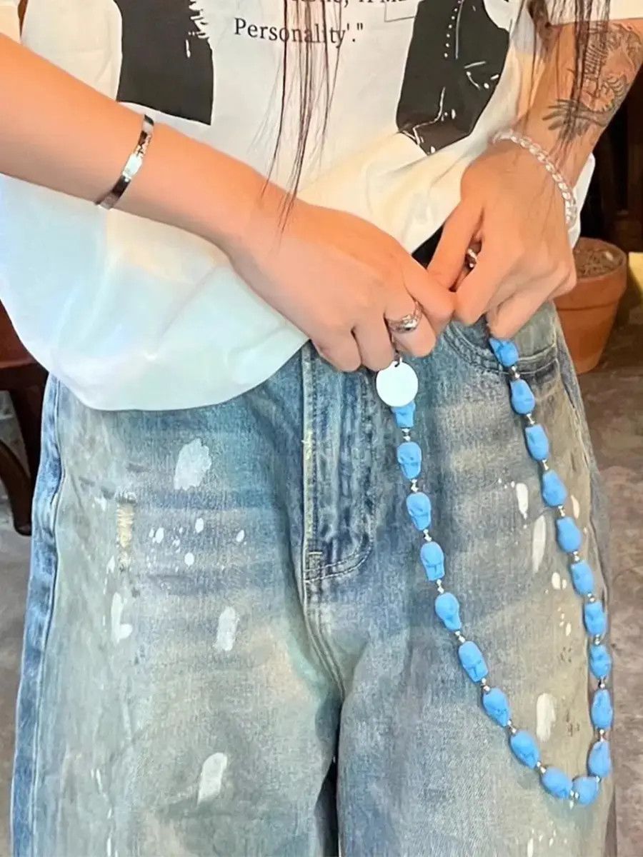Japanese Brand Loose floor mopping ink splattered graffiti jeans Size US 32 / EU 48 - 2 Thumbnail