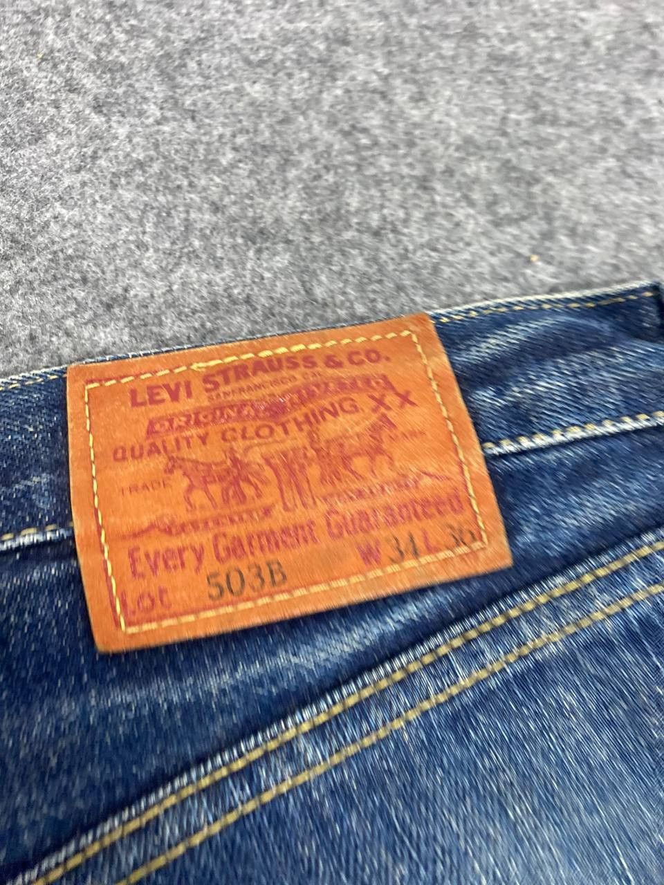 Levi's vintage levis 503b-xx big e selvedge distressed denim Size US 35 - 5 Thumbnail