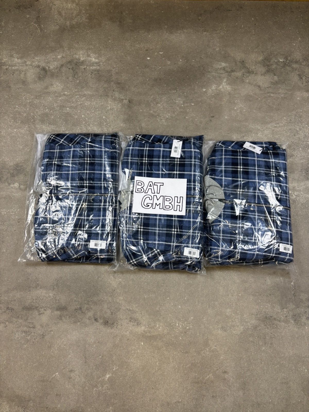 Sp5der Sp5der Hooded Zip Flannel Shirt Jacket, Blue Size US S / EU 44-46 / 1 - 14 Thumbnail
