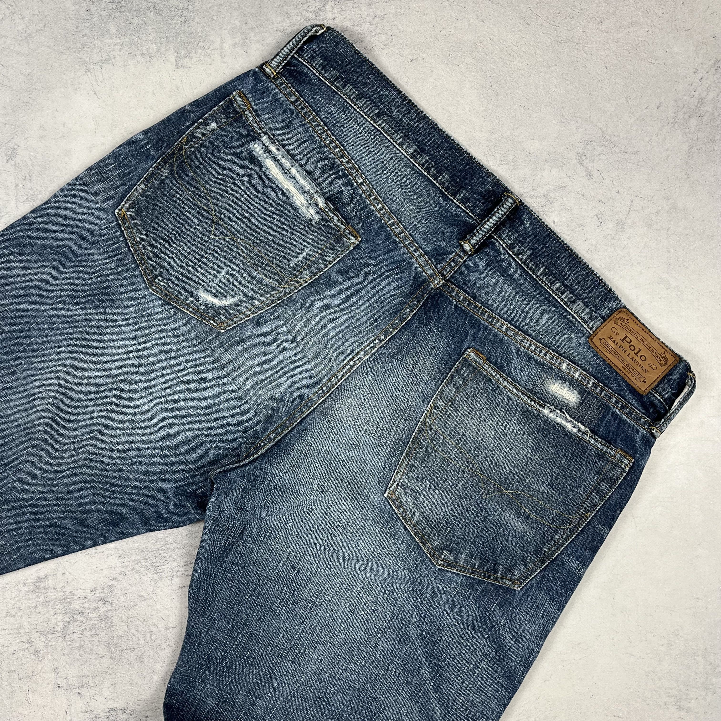 Polo Ralph Lauren Polo Ralph Lauren Selvedge Distressed Denim Jeans Pants Size US 36 / EU 52 - 17 Thumbnail
