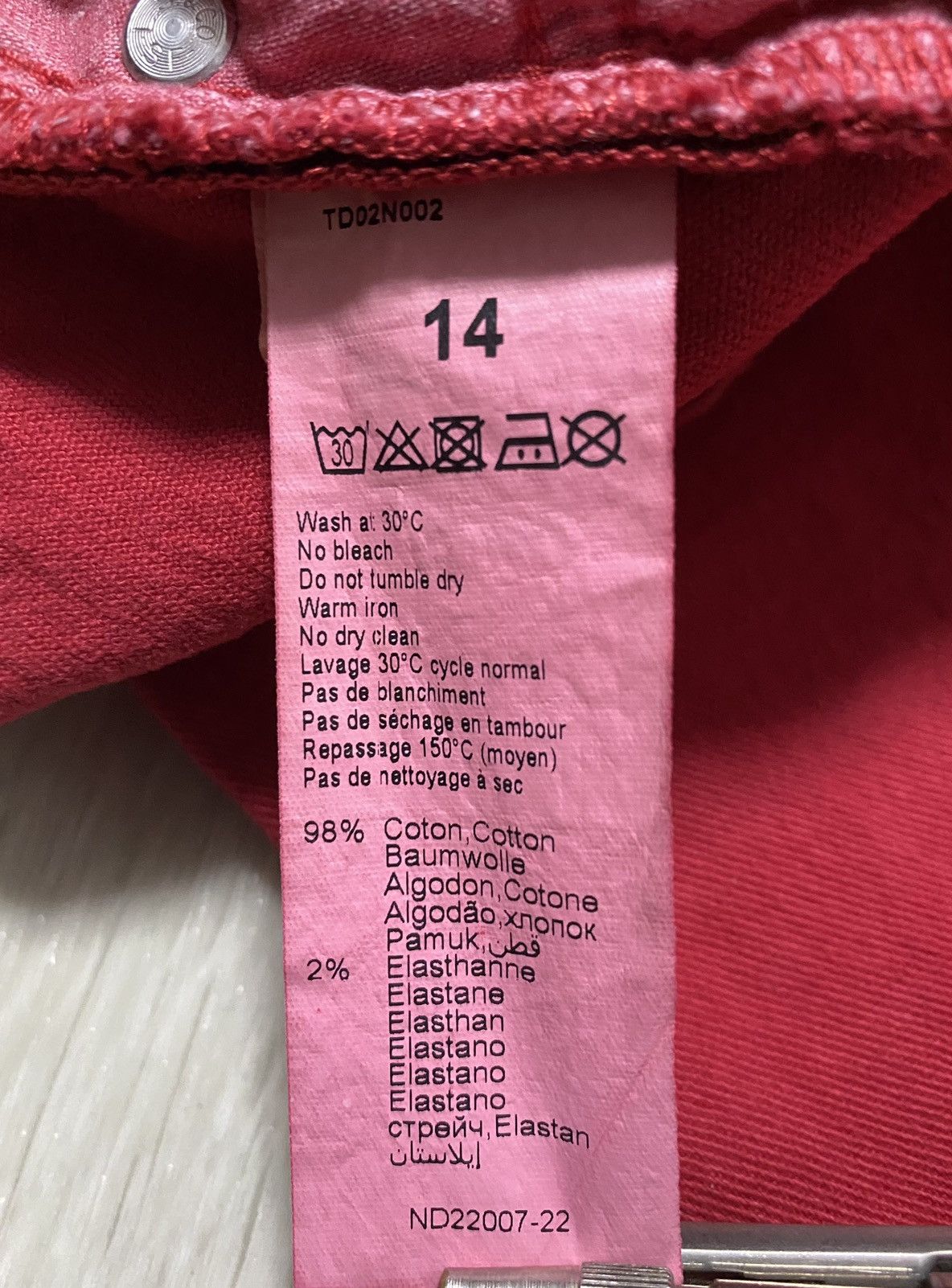 Levi's Women’s Junior Levi’s 511 Slim Vintage Red Jeans Denim Size 28" / US 6 / IT 42 - 24 Thumbnail