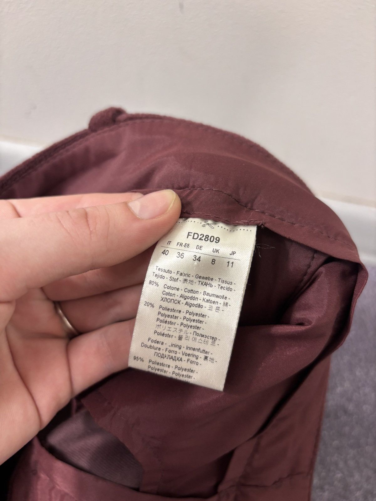 Circolo 1901 Circolo 1901 Women’s NWT Dark Burgundy Velour Chino Pants Size 27" / US 4 / IT 40 - 12 Thumbnail