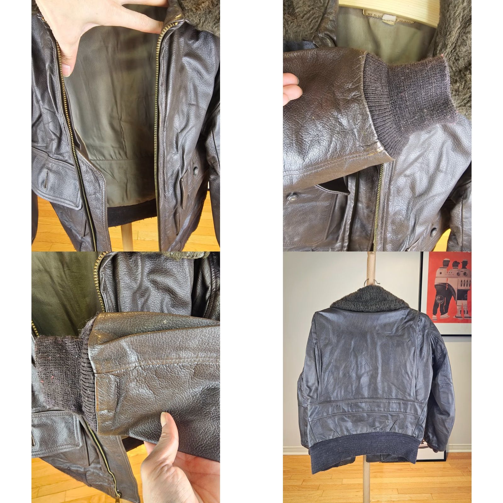 Schott VINTAGE SCHOTT G-1 FLIGHT BOMBER LEATHER JACKET SZ 36 Men Brown 70s 26" Top to Bottom 21" Chest 24" Shoulder to Cuff 17" Cross Shoulder Size US XXS / EU 40 - 8 Thumbnail