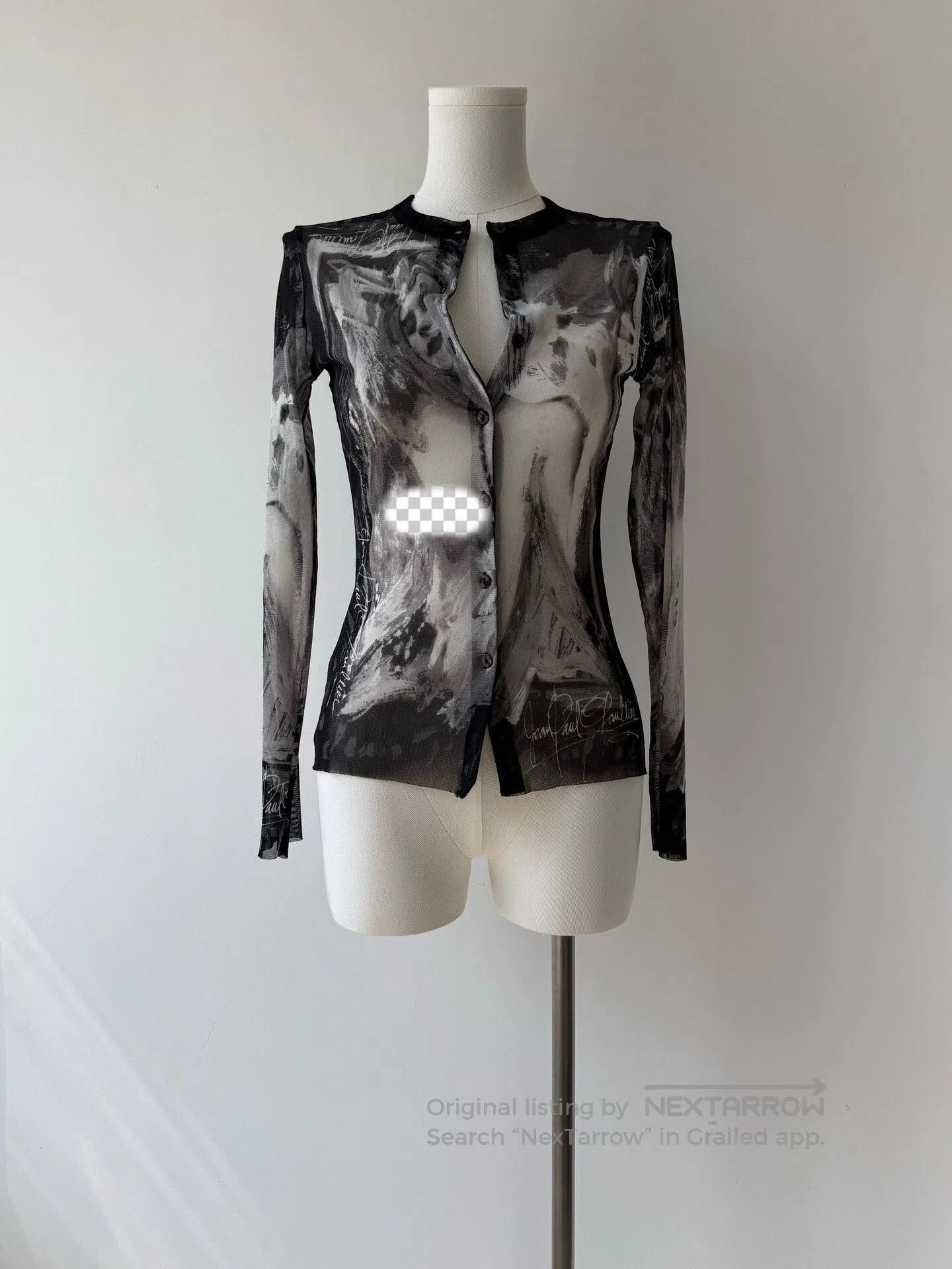 Jean Paul Gaultier Jean Paul Gaultier Mesh Sheer Cardigan. Size M / US 6-8 / IT 42-44 - 1 Thumbnail