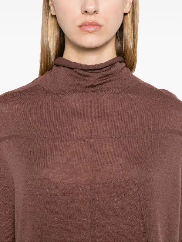 Rick Owens o1y0126 Cashmere Blend Sweater in Brown Size M / US 6-8 / IT 42-44 - 4 Thumbnail