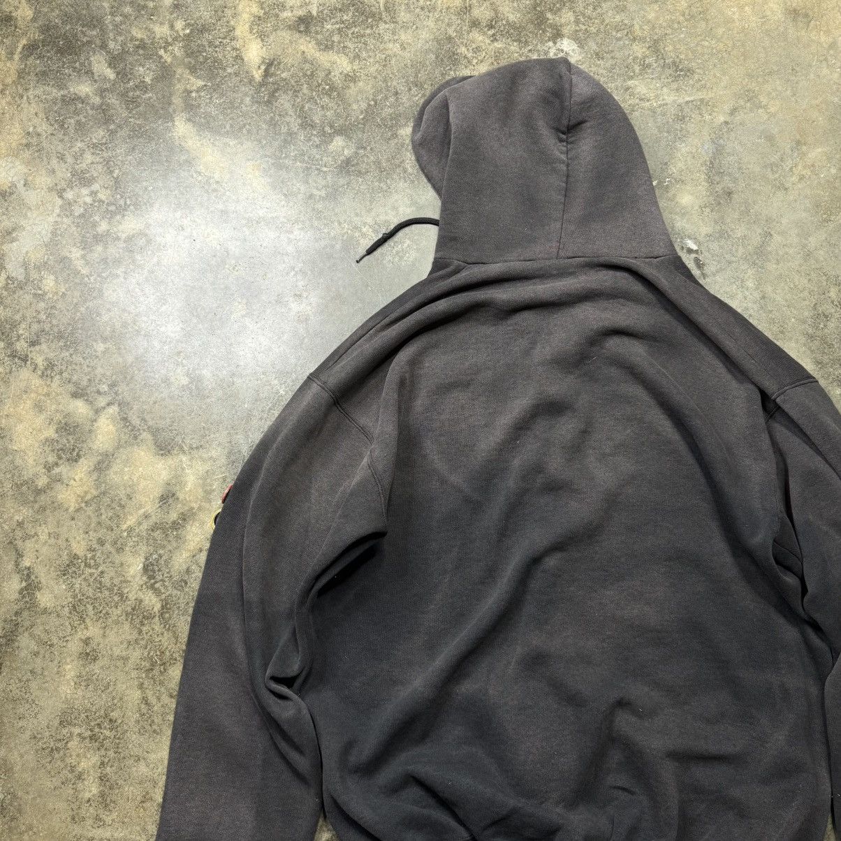 Vintage vintage faded black zip up baggy thrashed hoodie Size US XXL / EU 58 / 5 - 9 Thumbnail