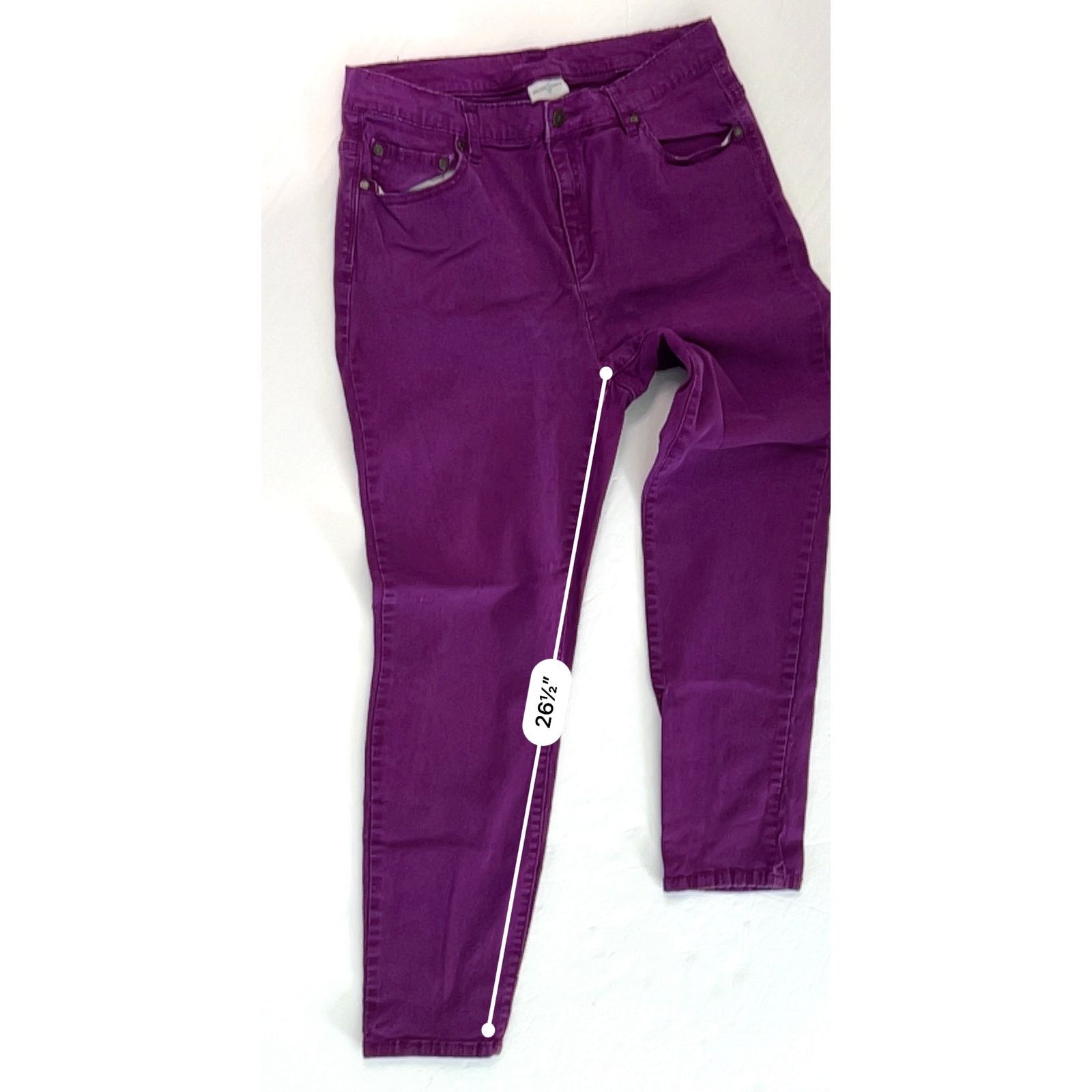 Other Jaclyn Smith Mid Rise Tapered Legs Purple Jeans 14 Ankle Size 36" / US 14 / IT 50 - 5 Thumbnail