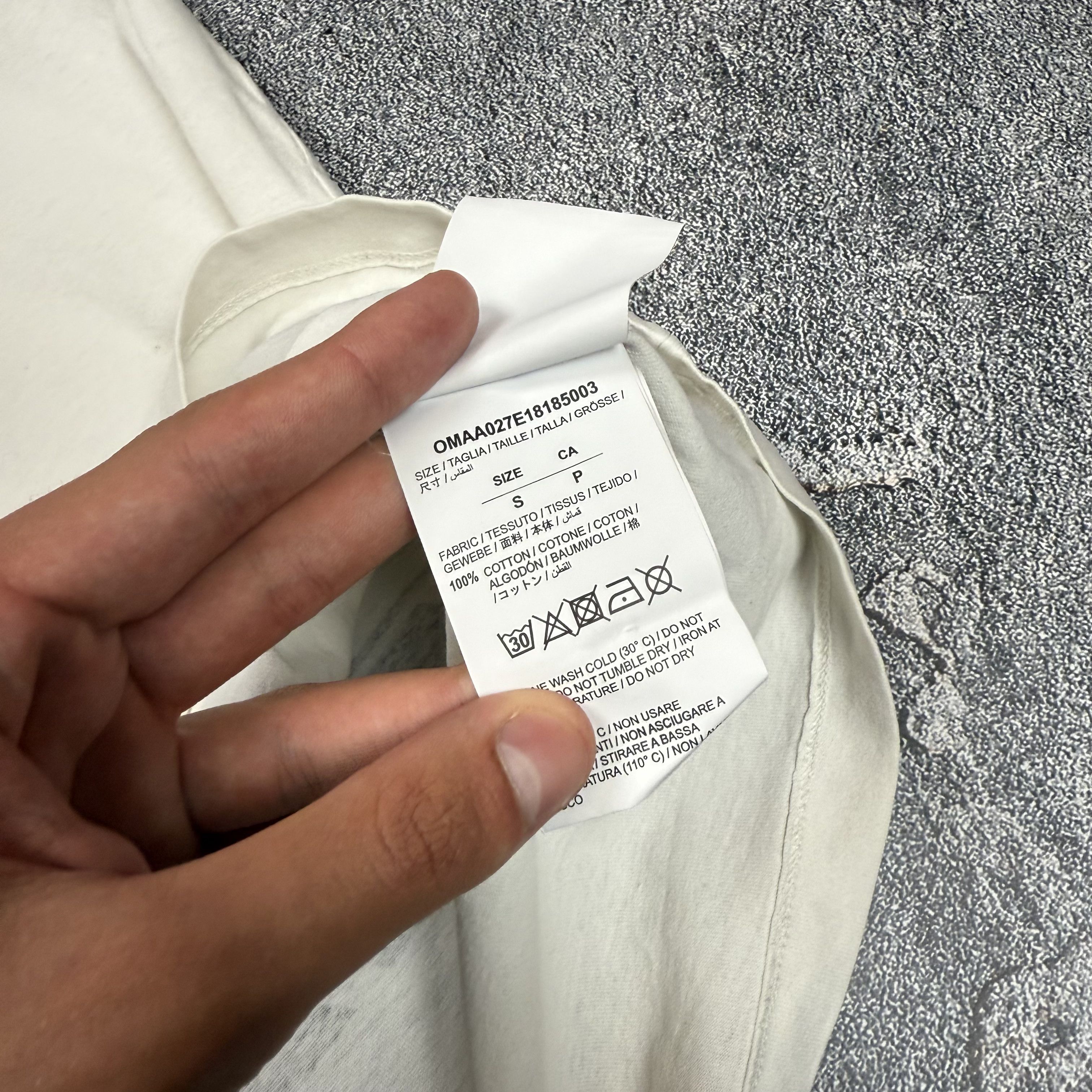 Off-White Off White Small Spell Out White Tee Virgil Abloh Size US S / EU 44-46 / 1 - 7 Thumbnail