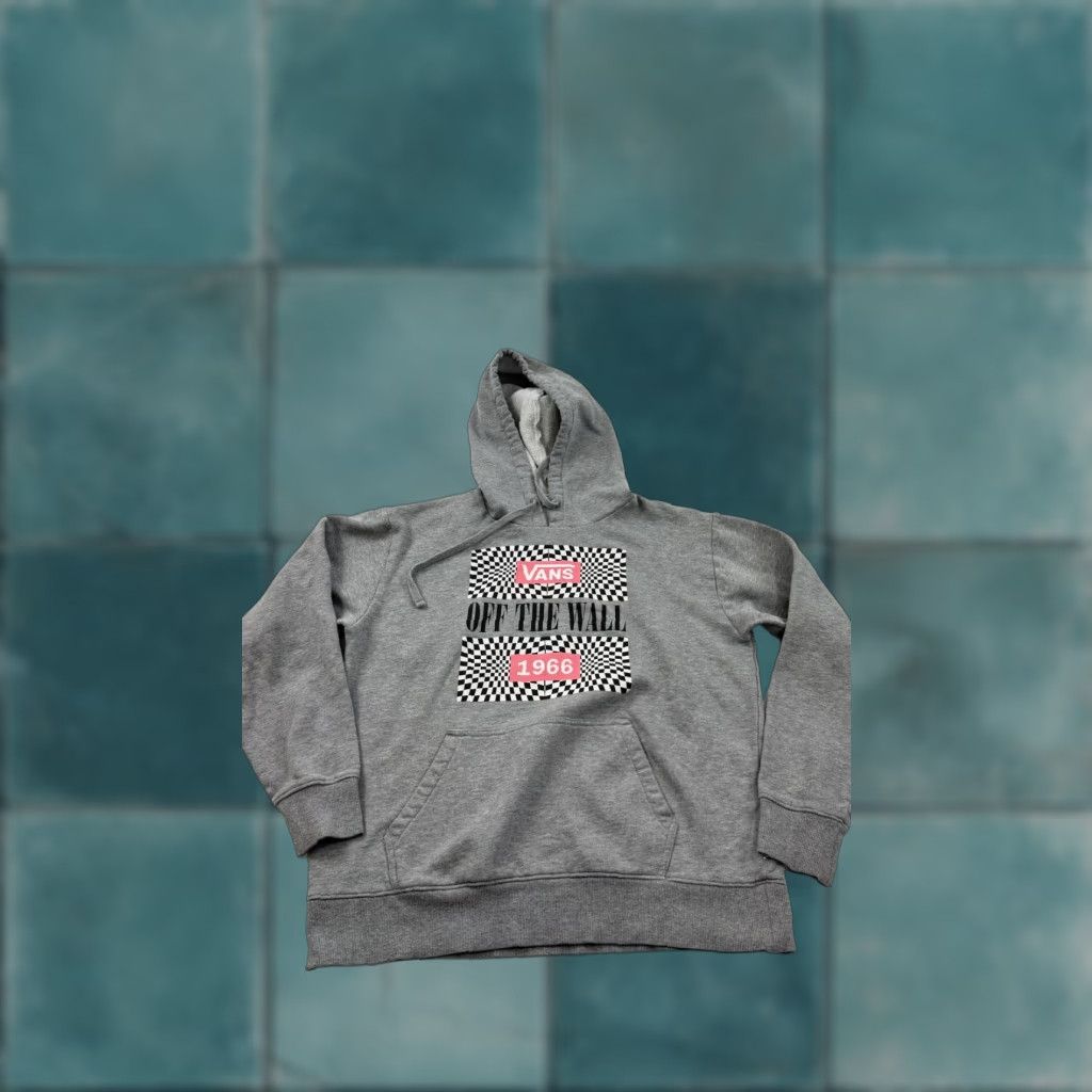 Vans Vans Hoodie Sweatshirt Mens Medium Gray Off The Wall 1966 Graphic Fleece Size US M / EU 48-50 / 2 - 1 Thumbnail