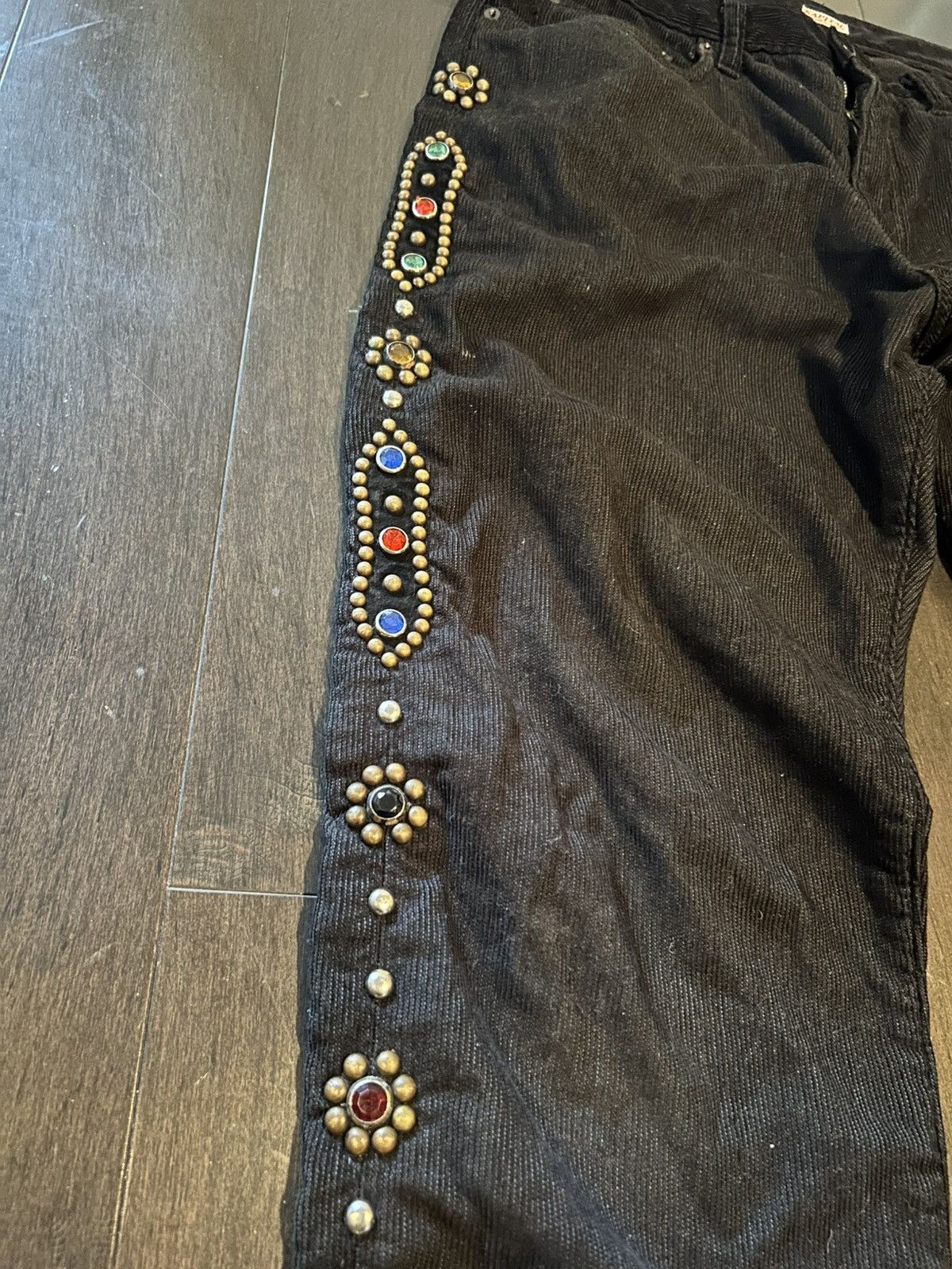 Kapital Kapital Gemstone Studded Black Denim Jeans Rare Authentic Size US 34 / EU 50 - 2 Thumbnail