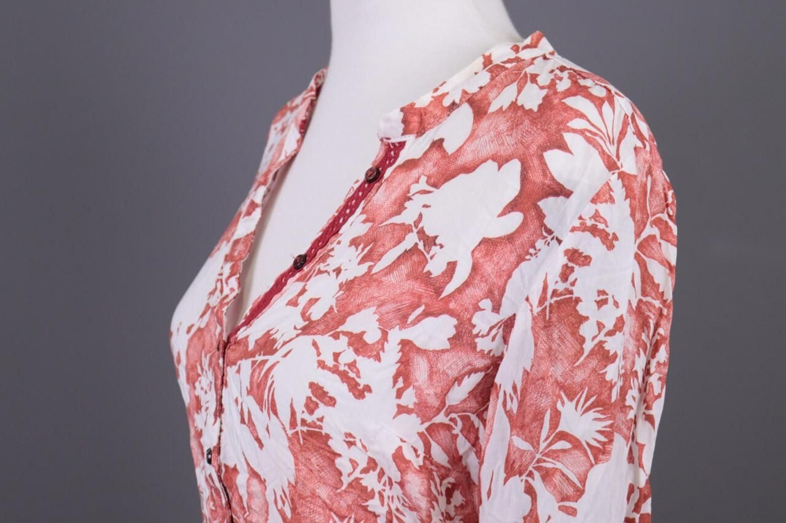 Designer Emily Van Den Bergh Multicolor Floral Henley Shirt Size 38 Size M / US 6-8 / IT 42-44 - 8 Thumbnail