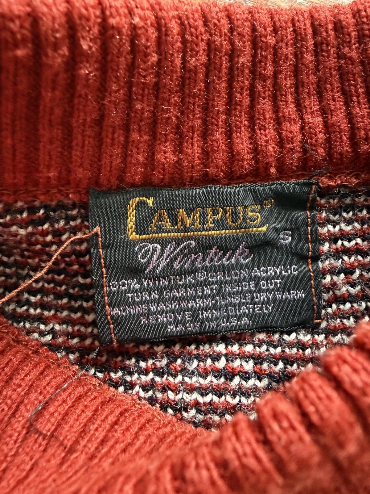 Vintage Vintage 70s Campus Wintuk Sweater Size US S / EU 44-46 / 1 - 2 Thumbnail