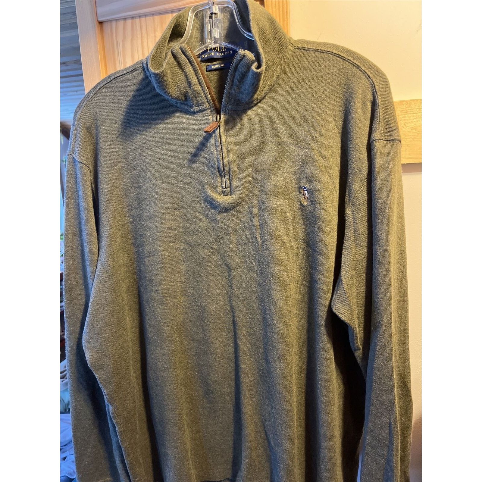 Polo Ralph Lauren Polo Ralph Lauren Men’s XL Green LS Pullover Cotton Sweater Size US XL / EU 56 / 4 - 2 Thumbnail