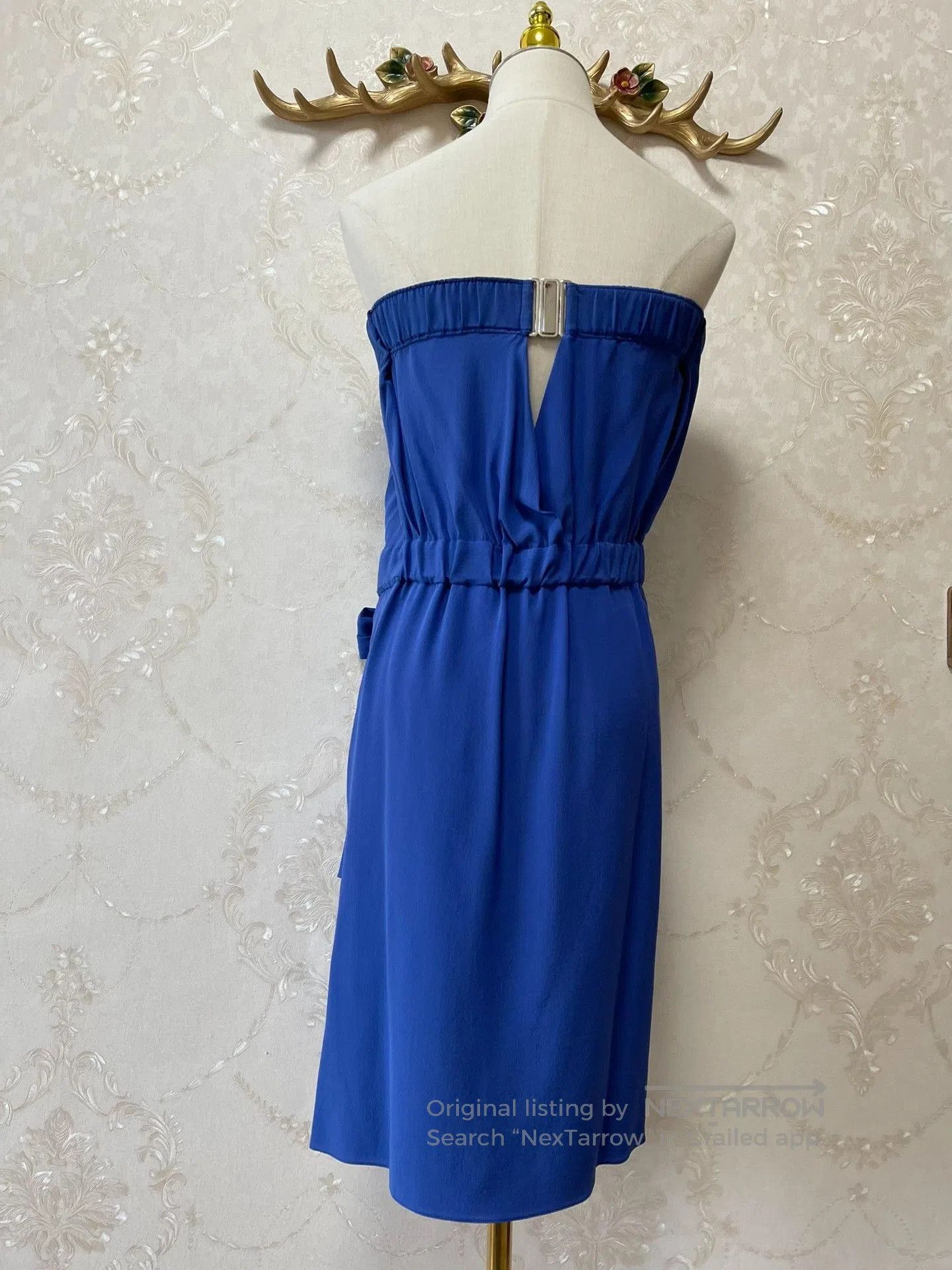 Gucci Gucci Runway Blue Silk Strapless Dress. Size M / US 6-8 / IT 42-44 - 7 Thumbnail