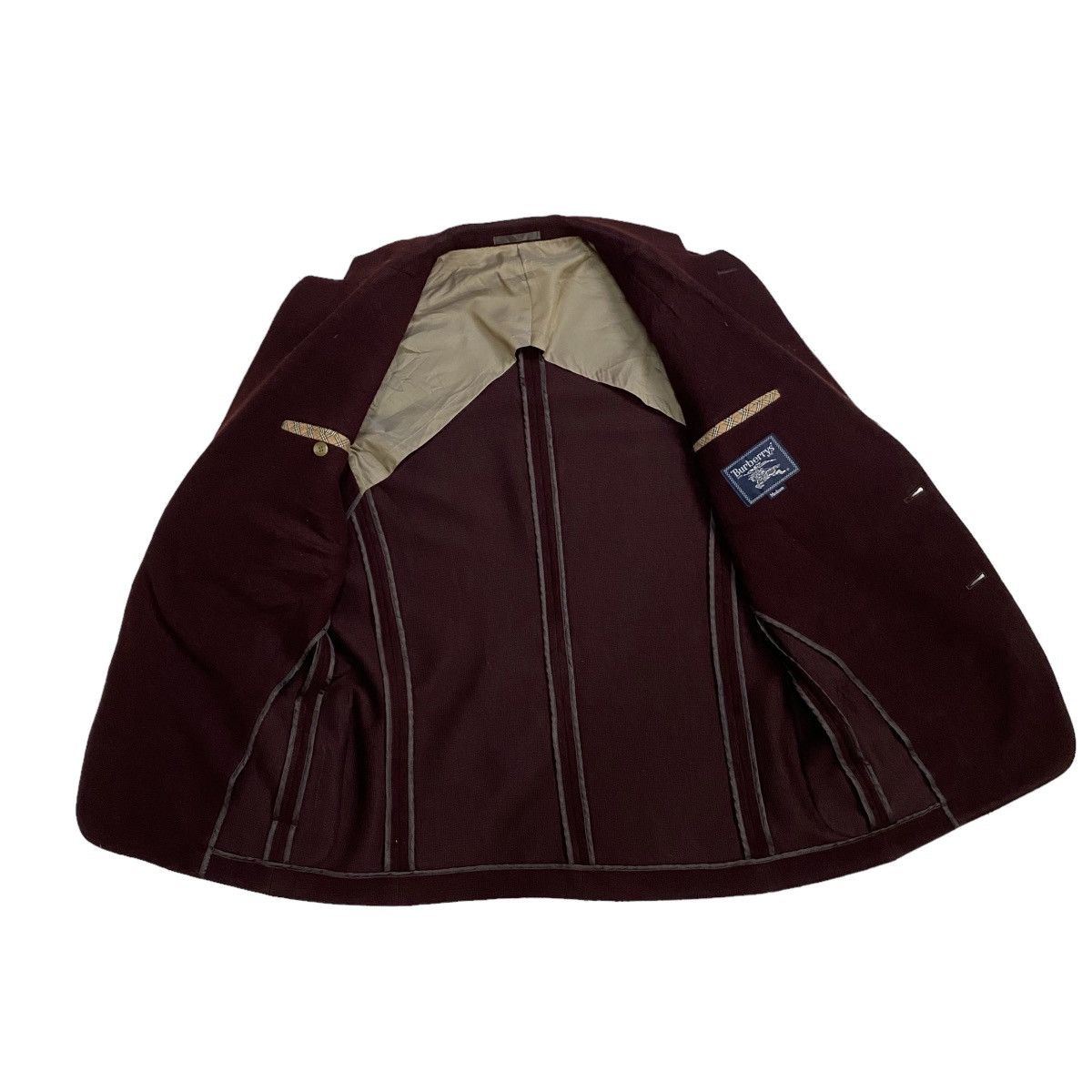 Burberry Burberry's Tailored Jacket Wool Walnut Button Embroiderylogo Size US M / EU 48-50 / 2 - 7 Thumbnail