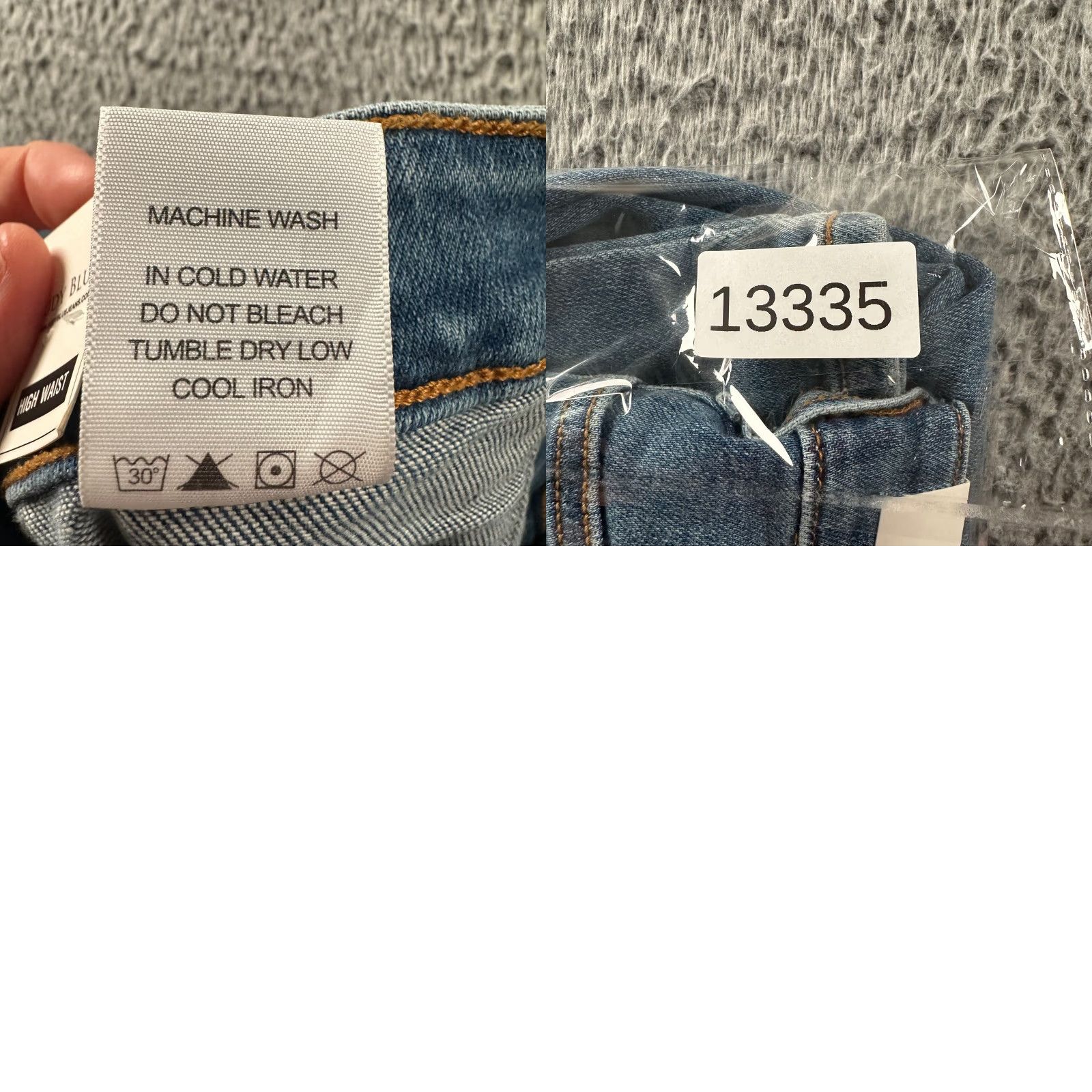 Vintage Judy Blue Jeans Womens 16W 90s Straight High Waist Cargo Light Blue NWT Size 38" / US 16 / IT 52 - 10 Thumbnail
