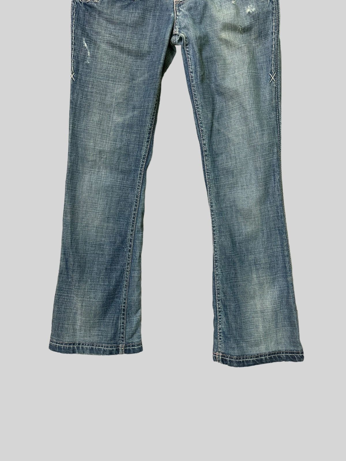 If Six Was Nine × Japanese Brand × Le Grande Bleu (L.G.B.) Flared Antik denim Low Waist embroidery Bootcut Denim Size US 30 / EU 46 - 6 Thumbnail
