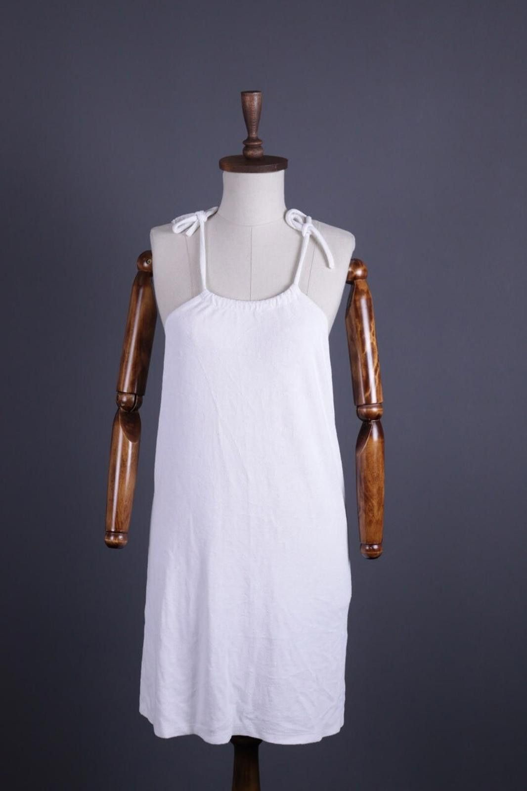 A.P.C. A.P.C White Spaghetti Strap Sundress Mini Dress Size S Size S / US 4 / IT 40 - 1 Thumbnail