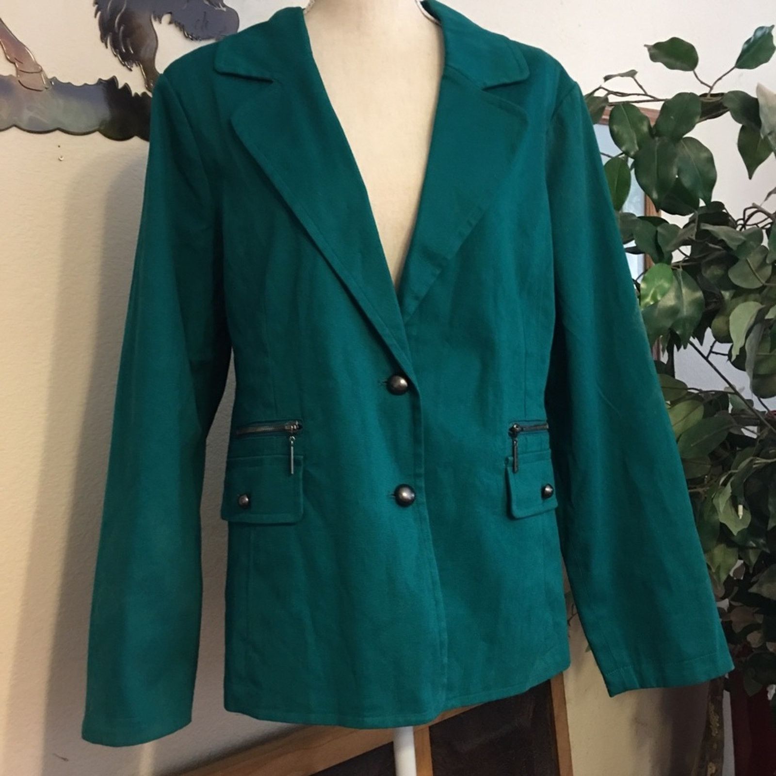Other Linea by Louis Del’ Olio turquoise jacket NWOT XL Size XL / US 12-14 / IT 48-50 - 1 Thumbnail