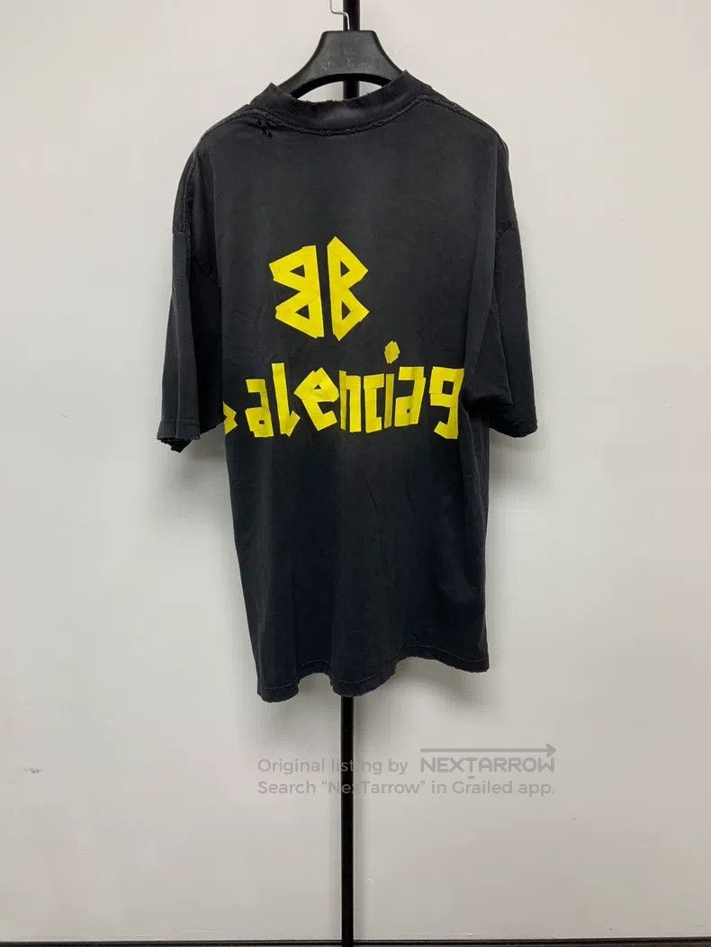 Balenciaga Balenciaga Tape Alphabet Logo Print Ribbed Knit Round Neck Size US S / EU 44-46 / 1 - 2 Thumbnail